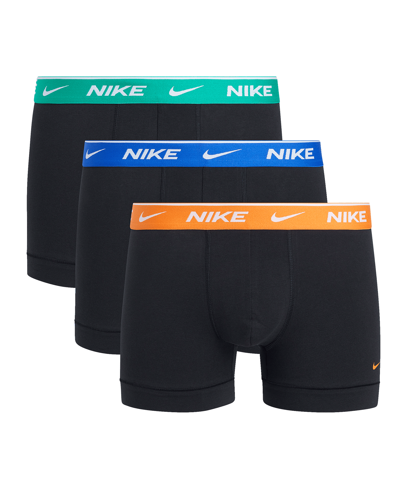 Nike Cotton Trunk Boxershort 3er Pack Schwarz FLBE - schwarz