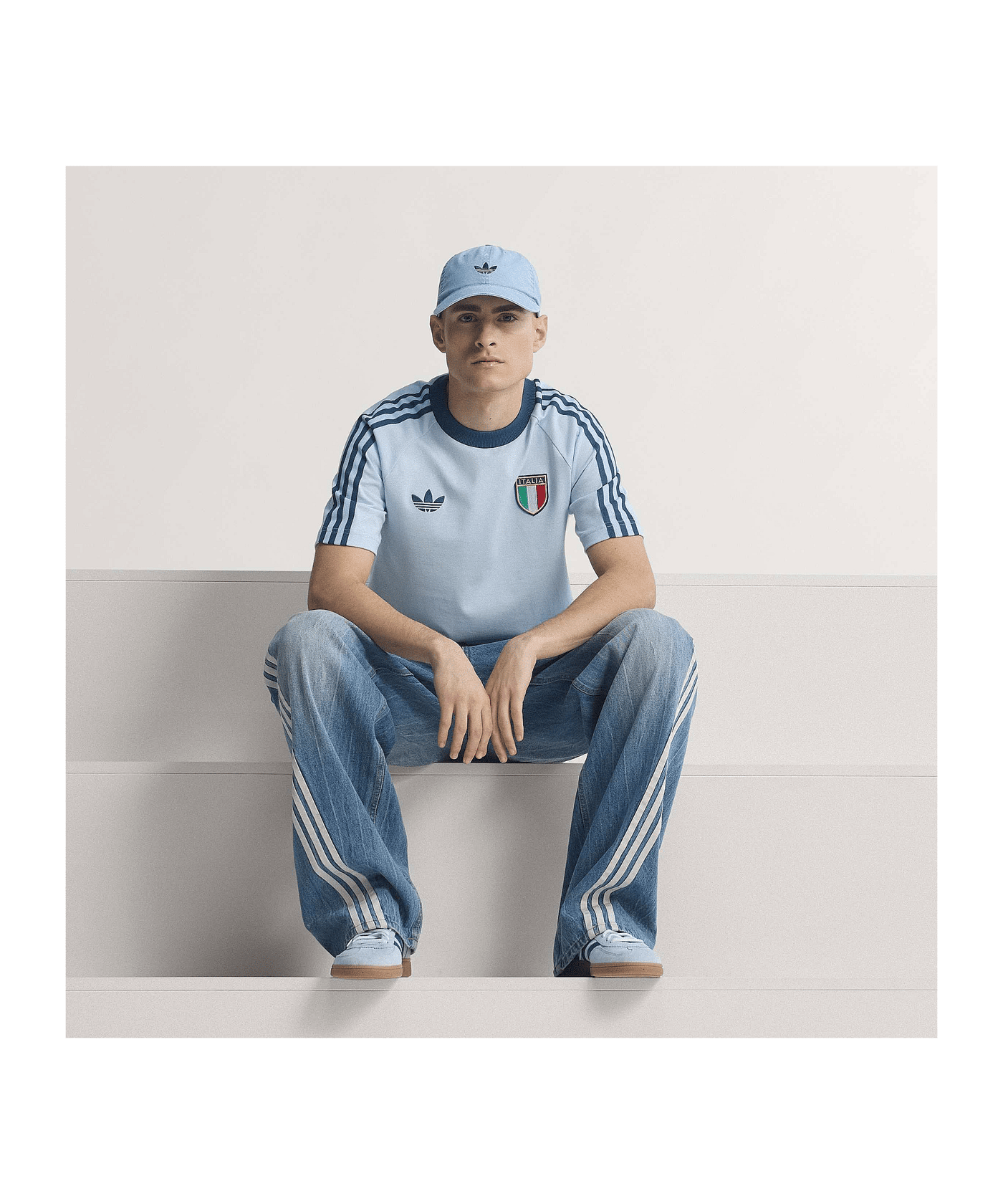 adidas FIGC Italien Originals T-Shirt Blau - blau