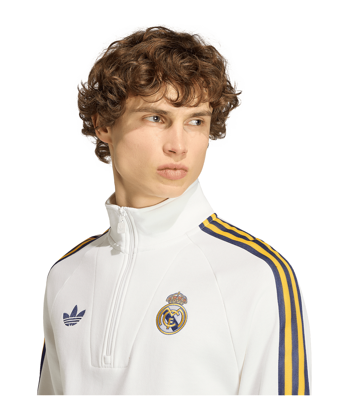 adidas Real Madrid OG Half Zip Top Weiß - weiss