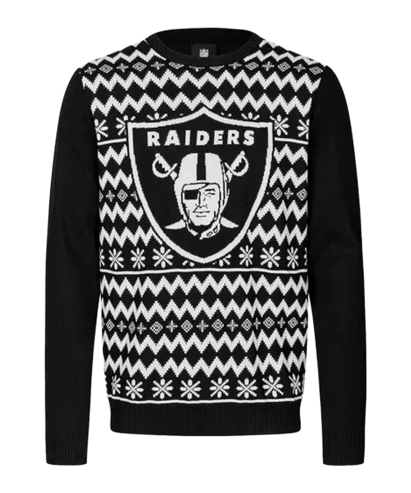 FOCO NFL LVR Ugly Christmas Sweatshirt Schwarz - schwarz