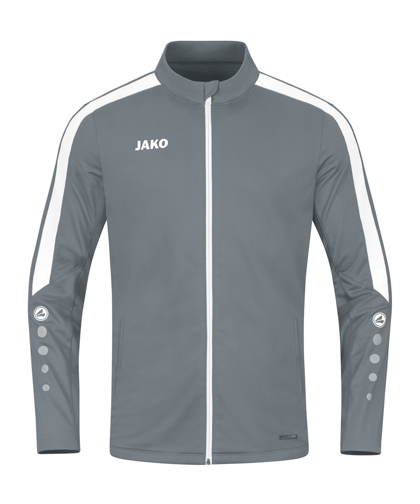 JAKO Power Polyesterjacke Kids Grau Weiss F840 - grau