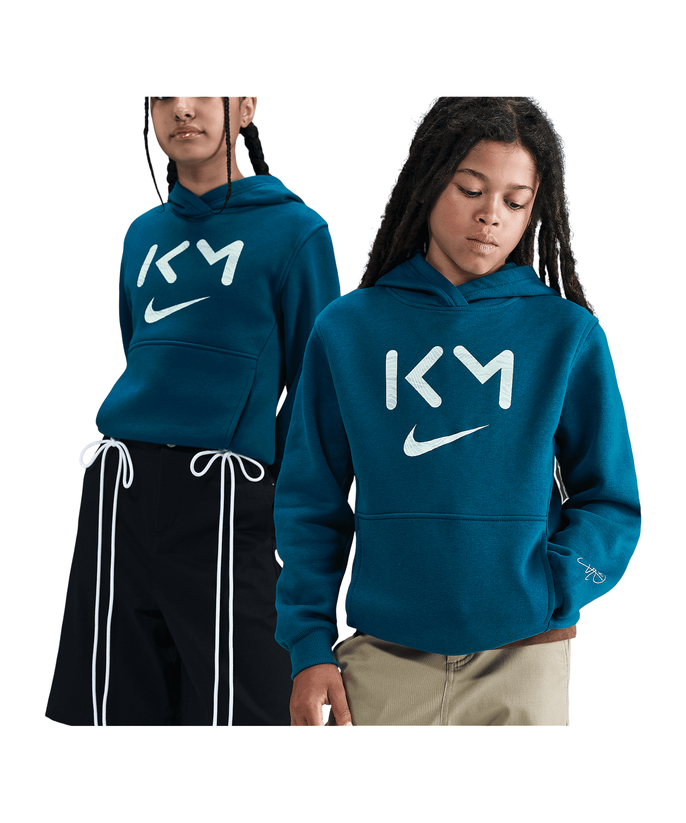 Nike Kylian Mbappe Club Hoody Kids Grün F301 - gruen