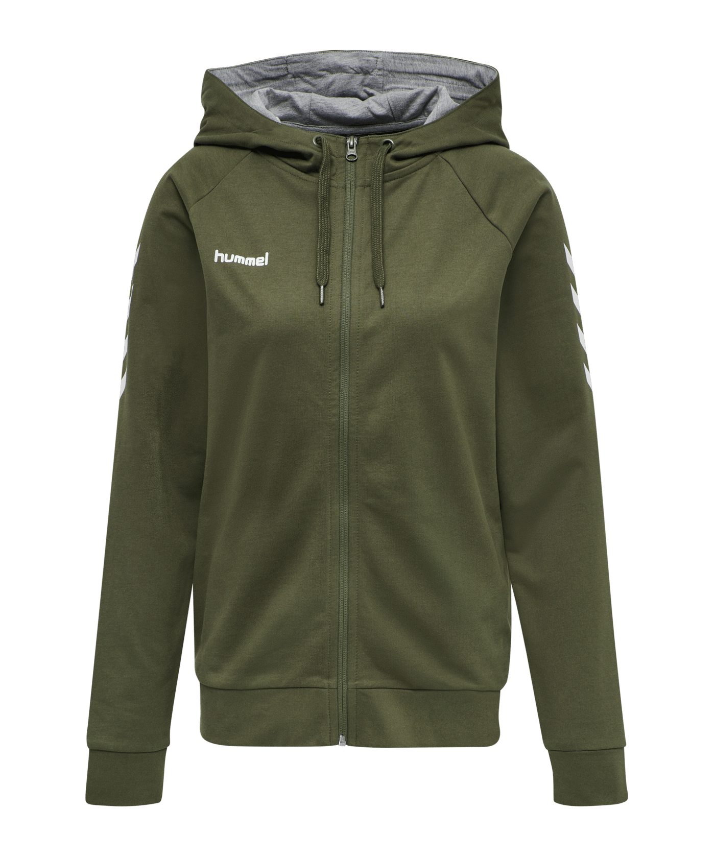 Hummel Cotton Kapuzenjacke Damen Grün F6084 - gruen