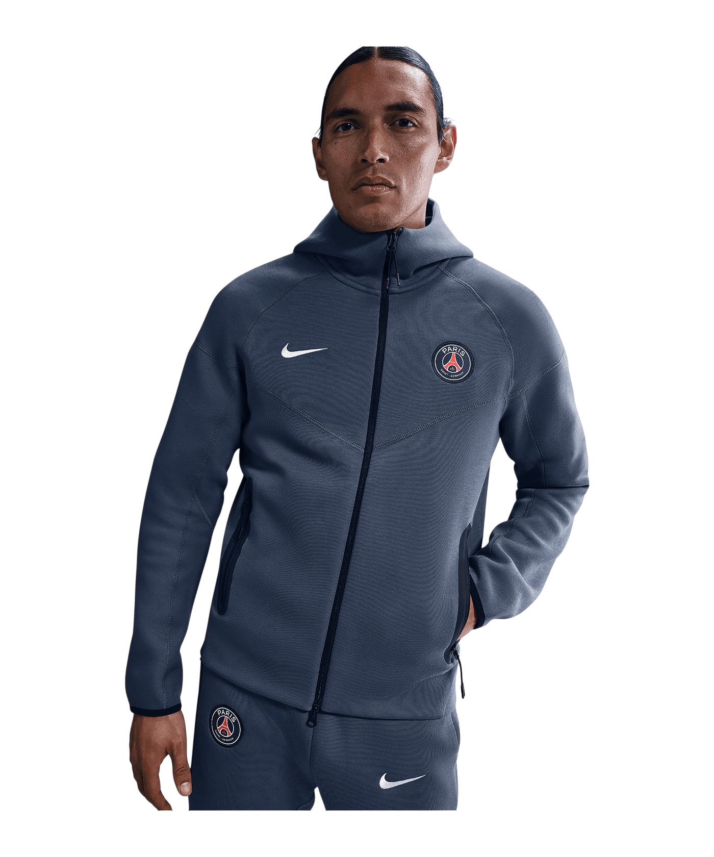 Nike Paris Saint-Germain Tech Fleece Kapuzenjacke Blau F491 - blau