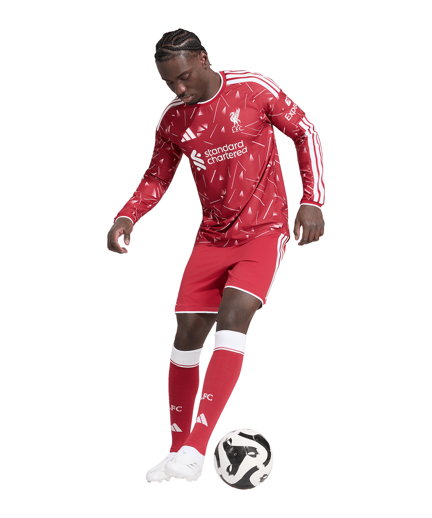 adidas FC Liverpool Authentic Trikot Langarm Home 2026/2027 Rot - rot