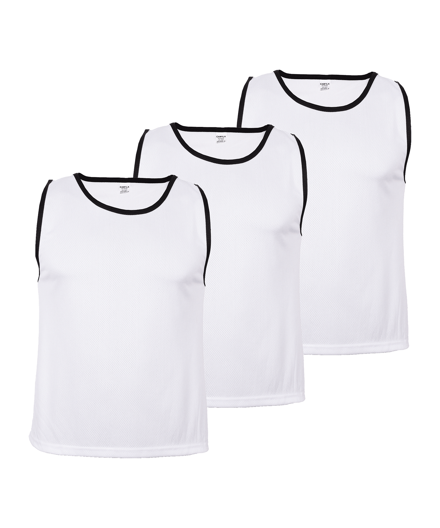 Cawila ACADEMY Trainingsleibchen 3er Set Weiss - weiss