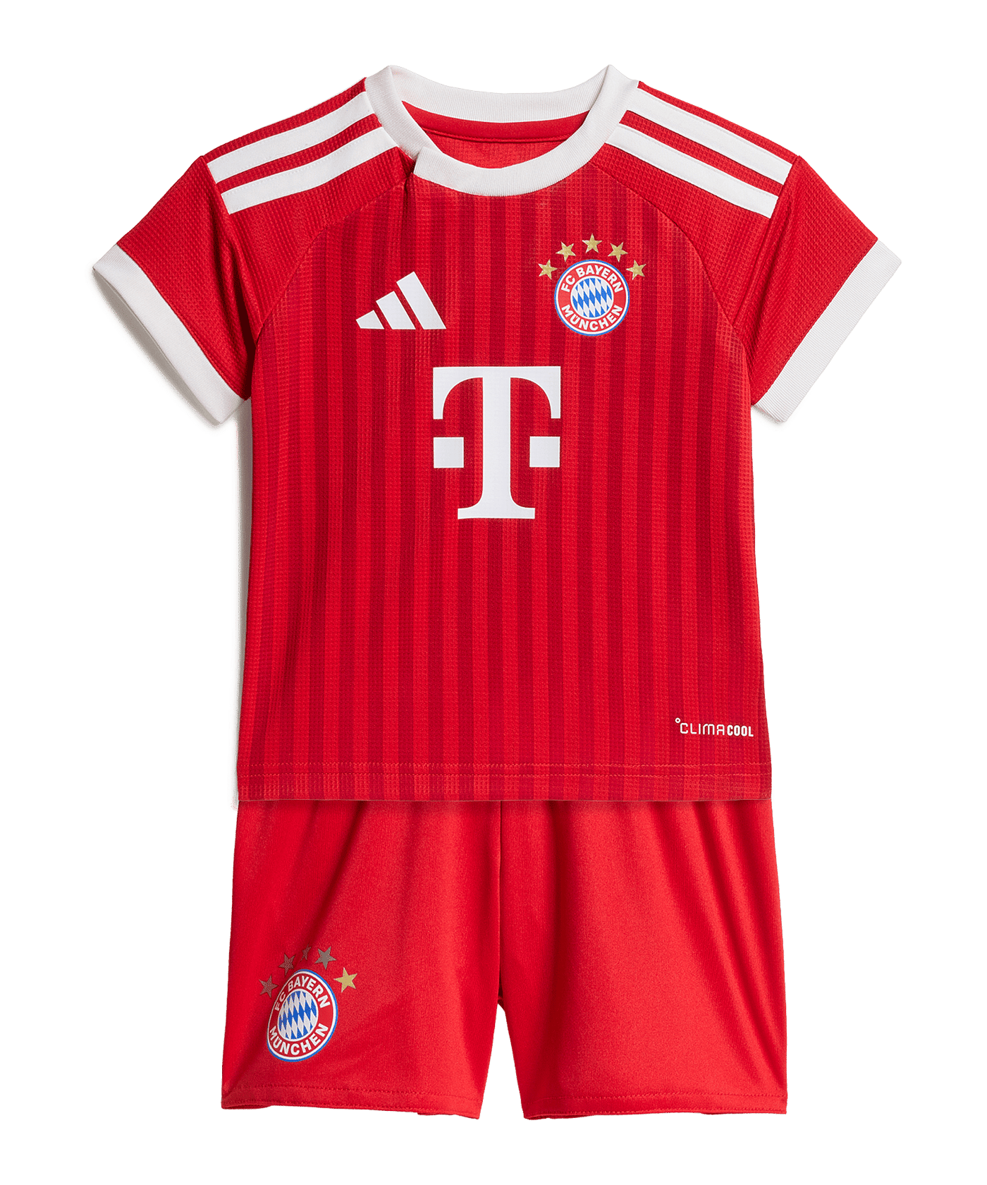 adidas FC Bayern München Trikot Set Home 2026/2027 Kids Rot - rot