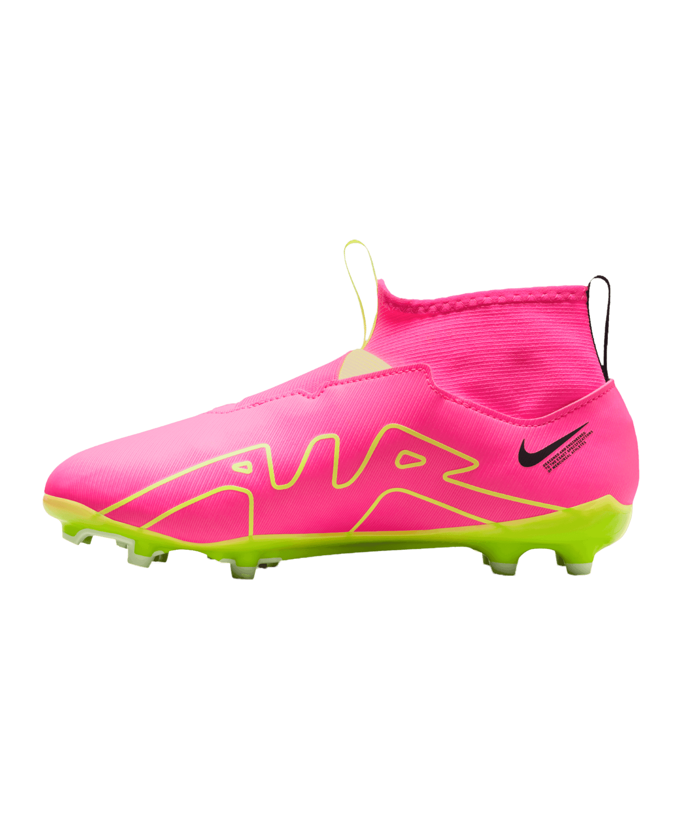 Nike Jr Air Zoom Mercurial Superfly IX Academy FG/MG Luminous Kids Pink Gelb F605 - rosa