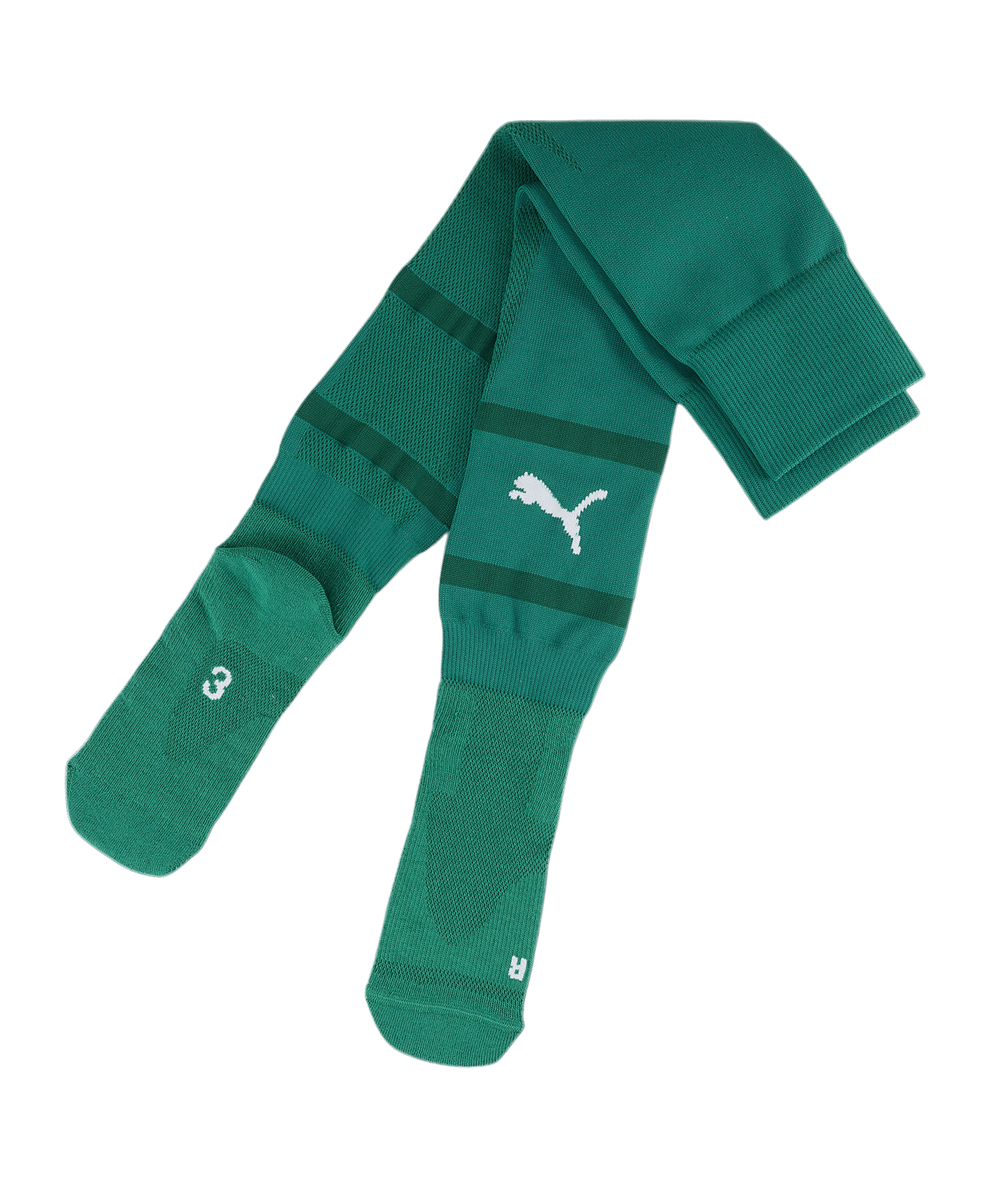 PUMA teamFINAL Strumpfstutzen Grün Weiss F05 - gruen