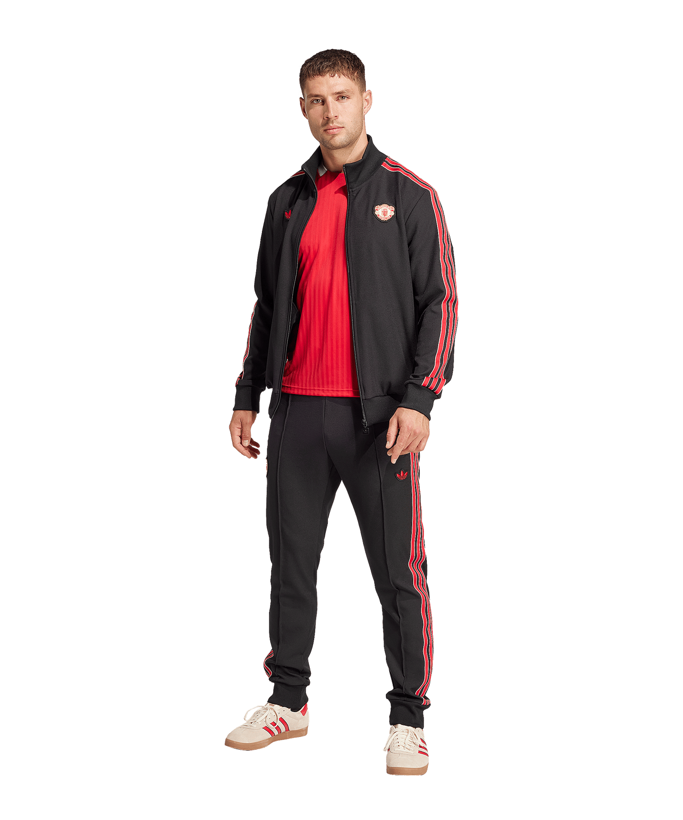 adidas Manchester United Icon Trainingshose Schwarz - schwarz