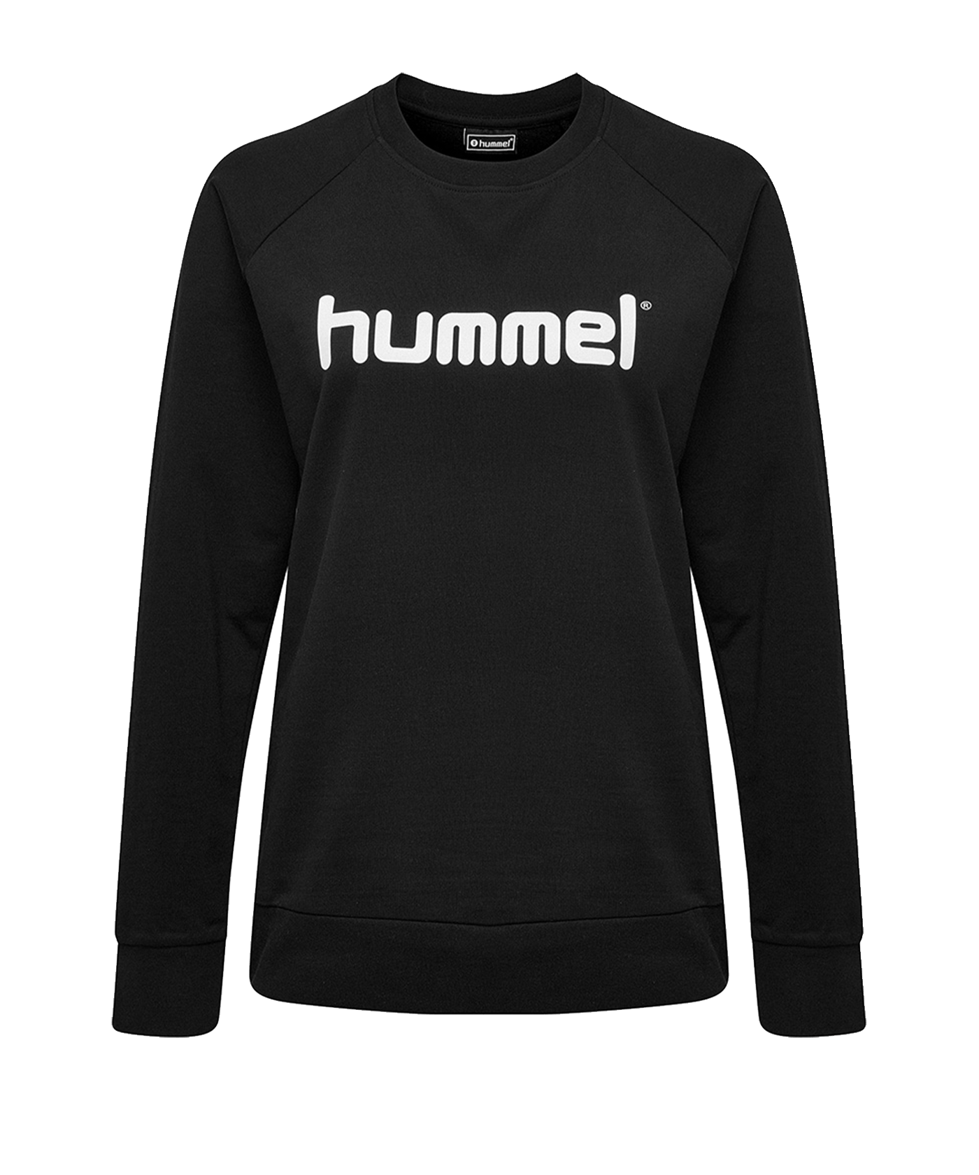 Hummel Cotton Logo Sweatshirt Damen Schwarz F2001 - schwarz