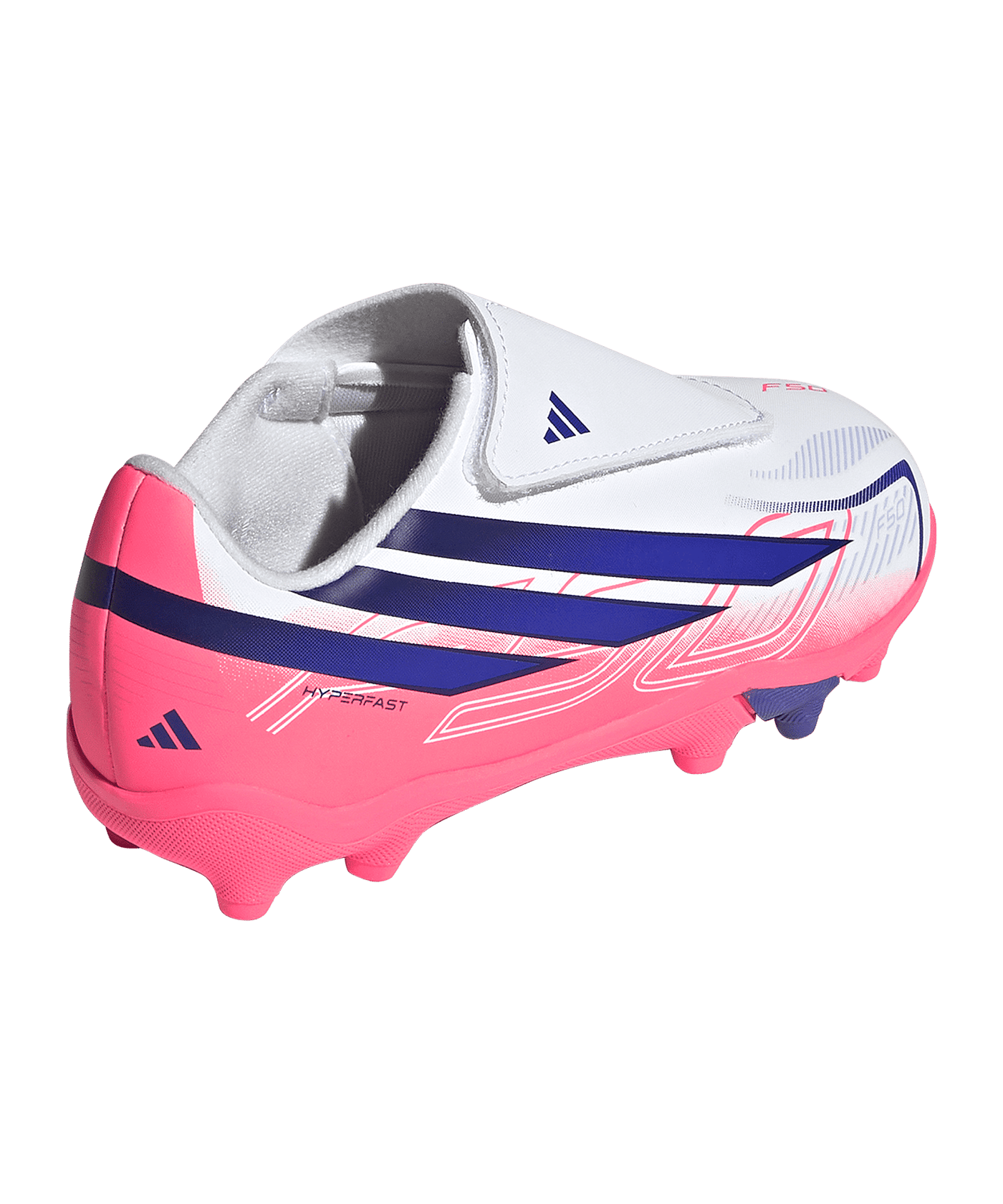 adidas F50 Hyperfast Club Hook and Loop FG/MG Kinder Weiß - weiss