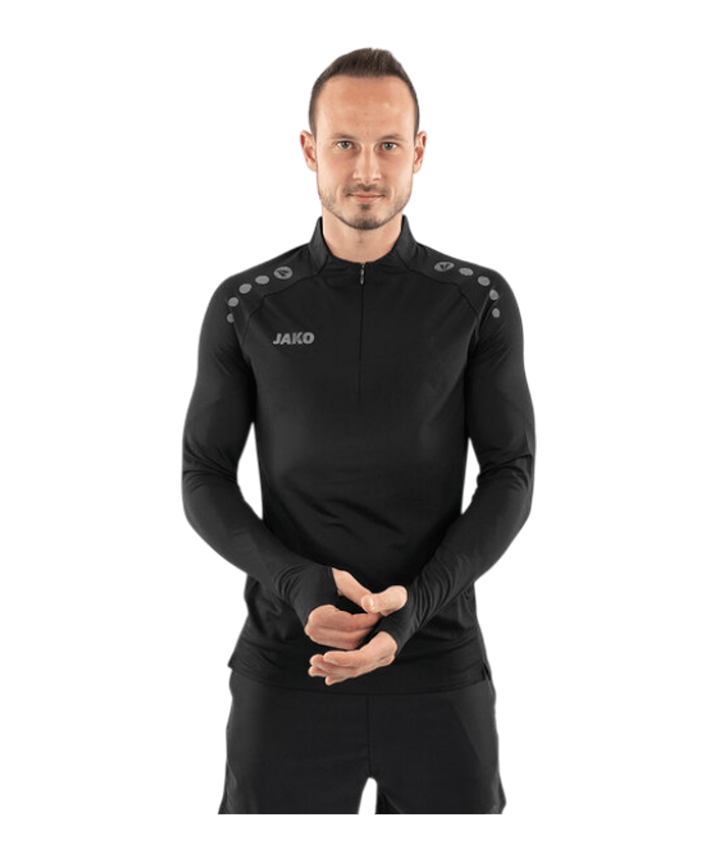JAKO ZipTop Light Flow Sweatshirt Schwarz F800 - schwarz