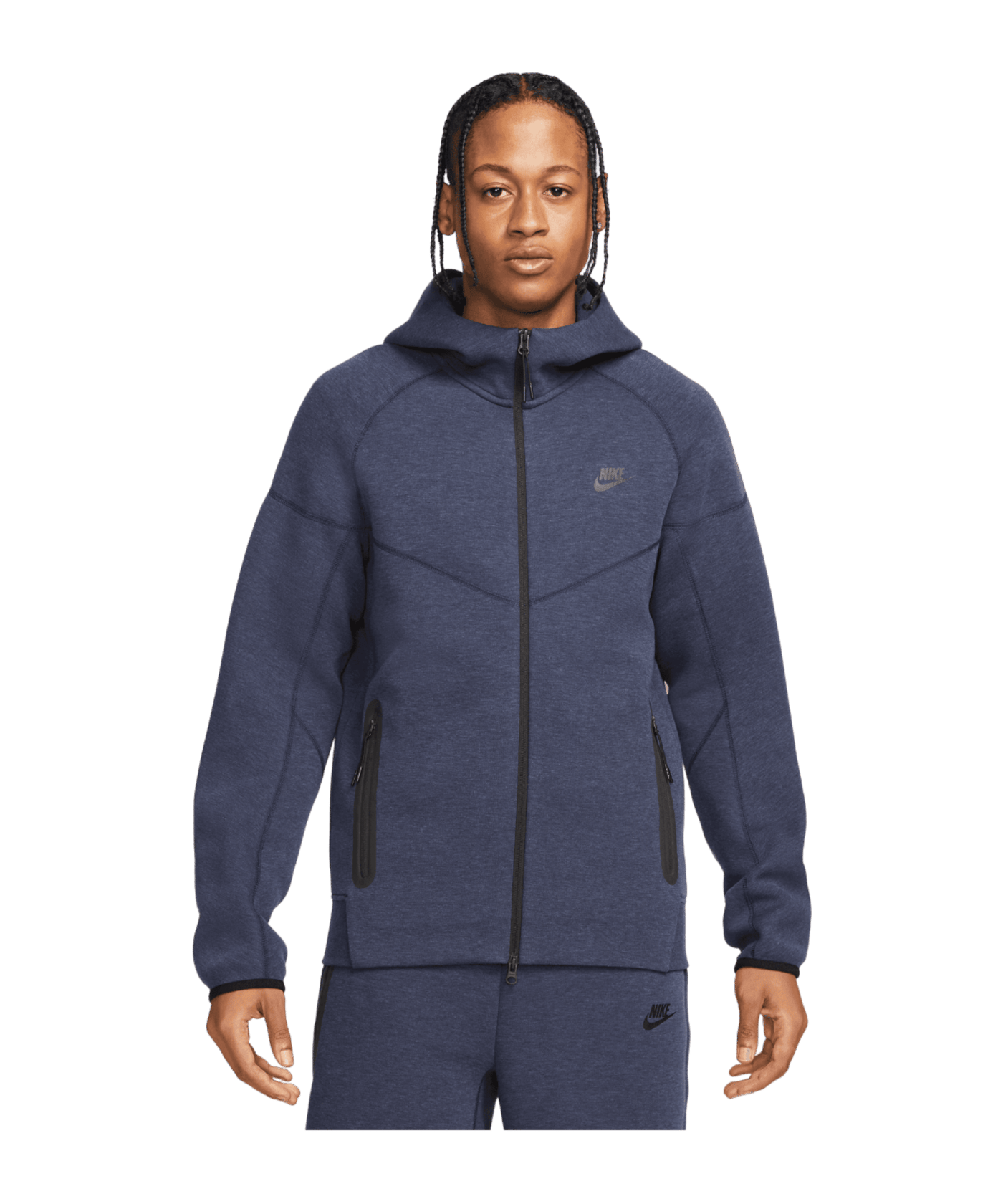 Nike Tech Windrunner Jacke Grau Schwarz F473 - blau