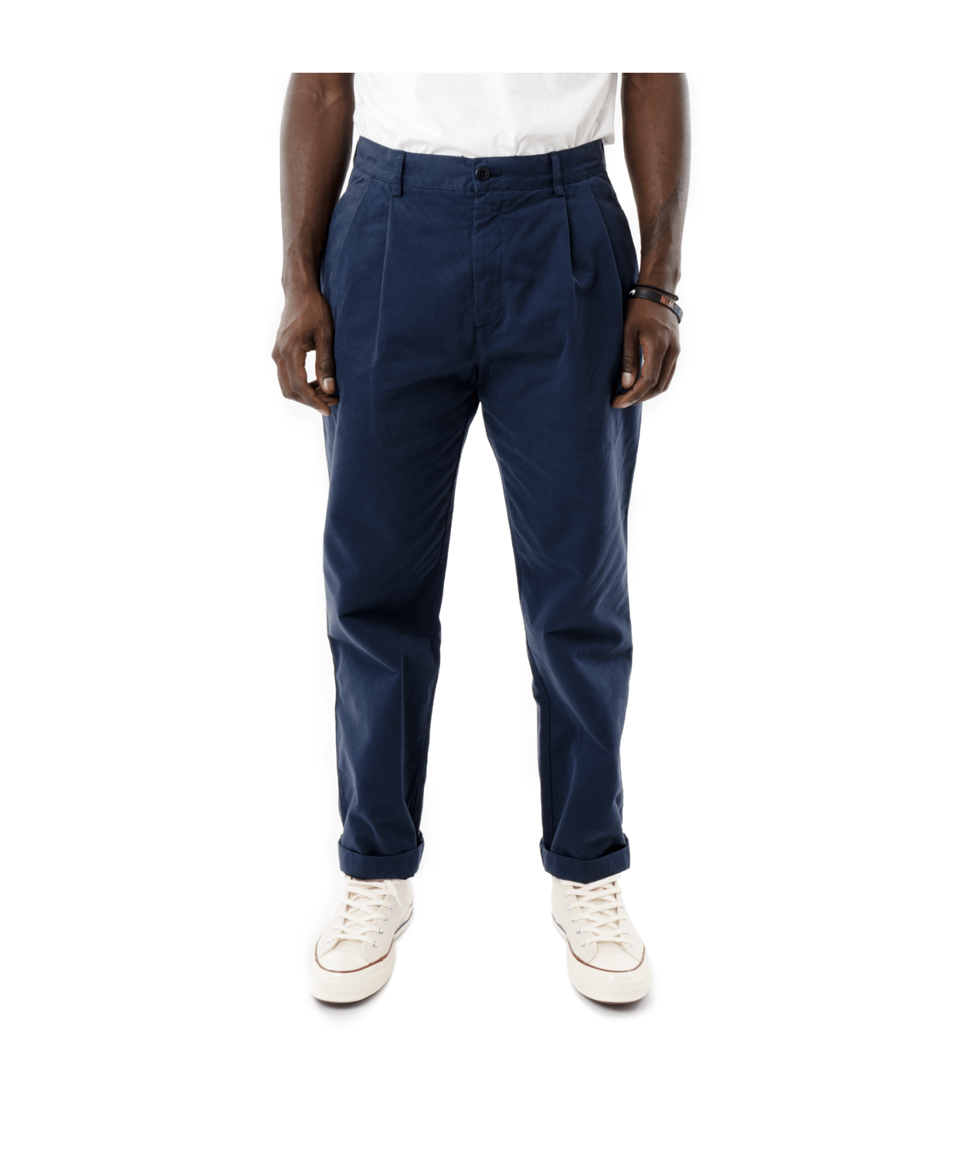Stan Ray Twill Double Pleat Chino Blau - blau