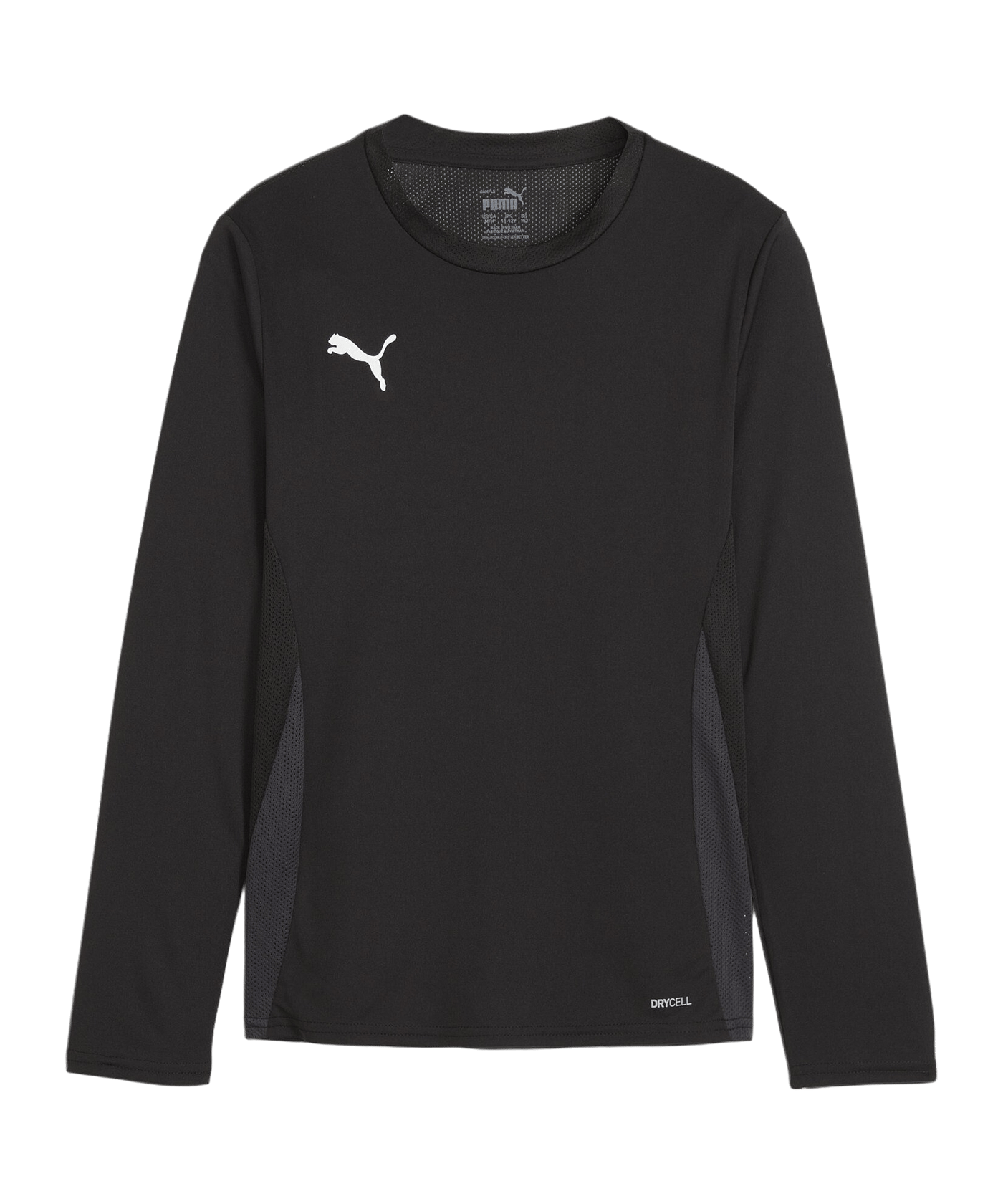 PUMA teamGOAL Trikot Langarm Kids Schwarz Weiss F03 - schwarz