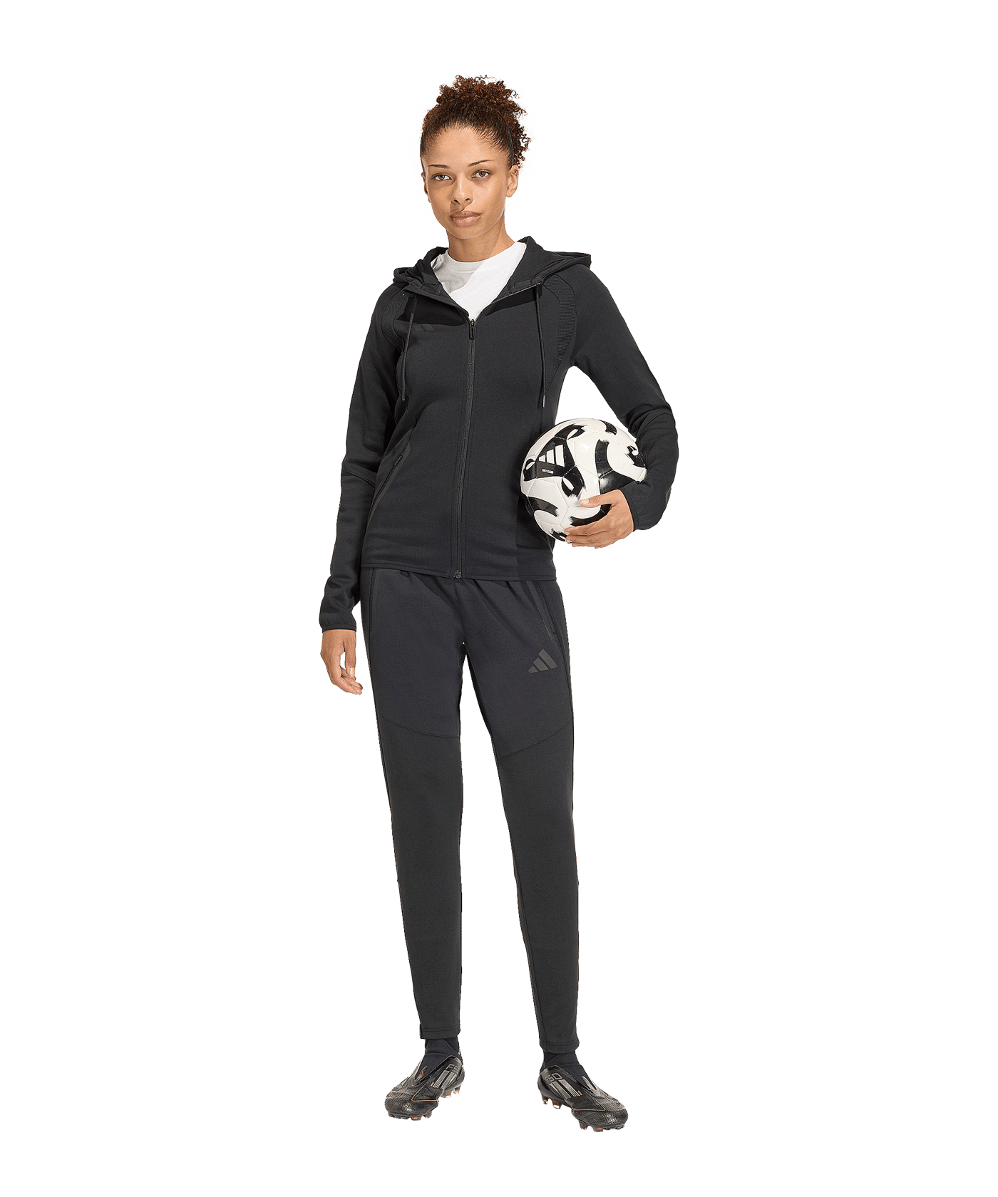 adidas Tiro Travel Hoody Damen Schwarz - schwarz