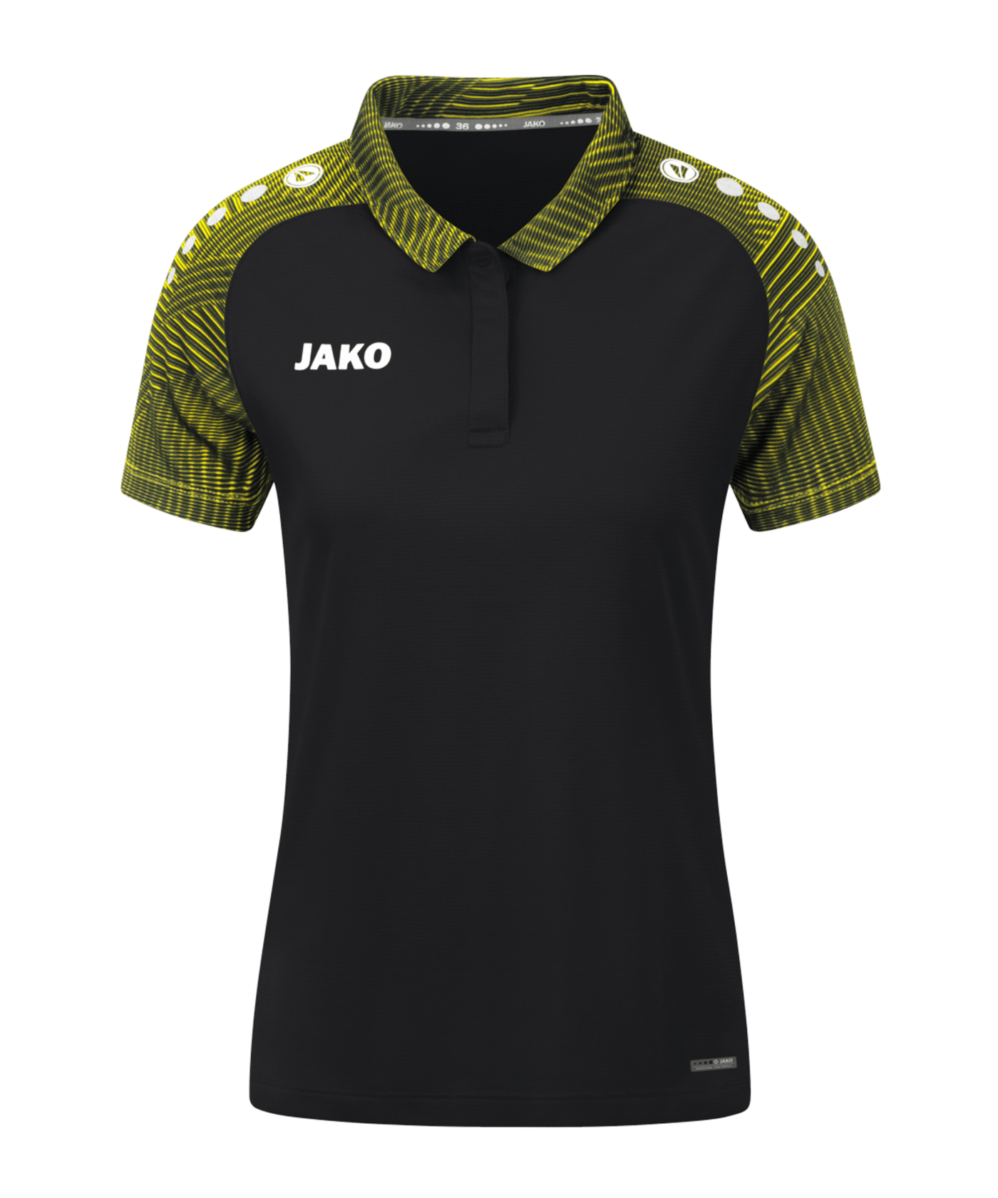JAKO Performance Poloshirt Damen Schwarz Gelb F808 - schwarz