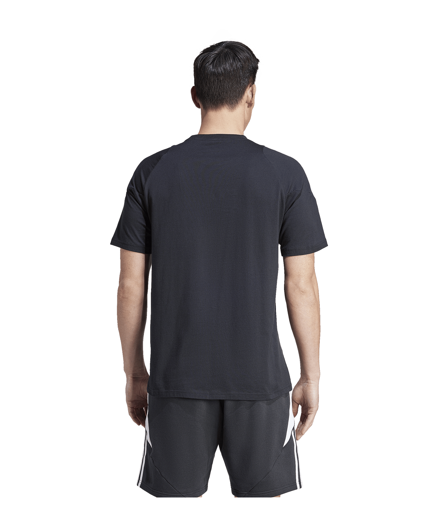 adidas Tiro 24 T-Shirt Schwarz Weiss Tall Größe - schwarz