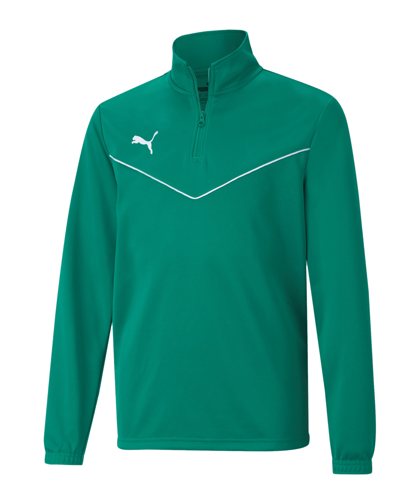 PUMA teamRISE HalfZip Sweatshirt Kids Grün F05 - gruen
