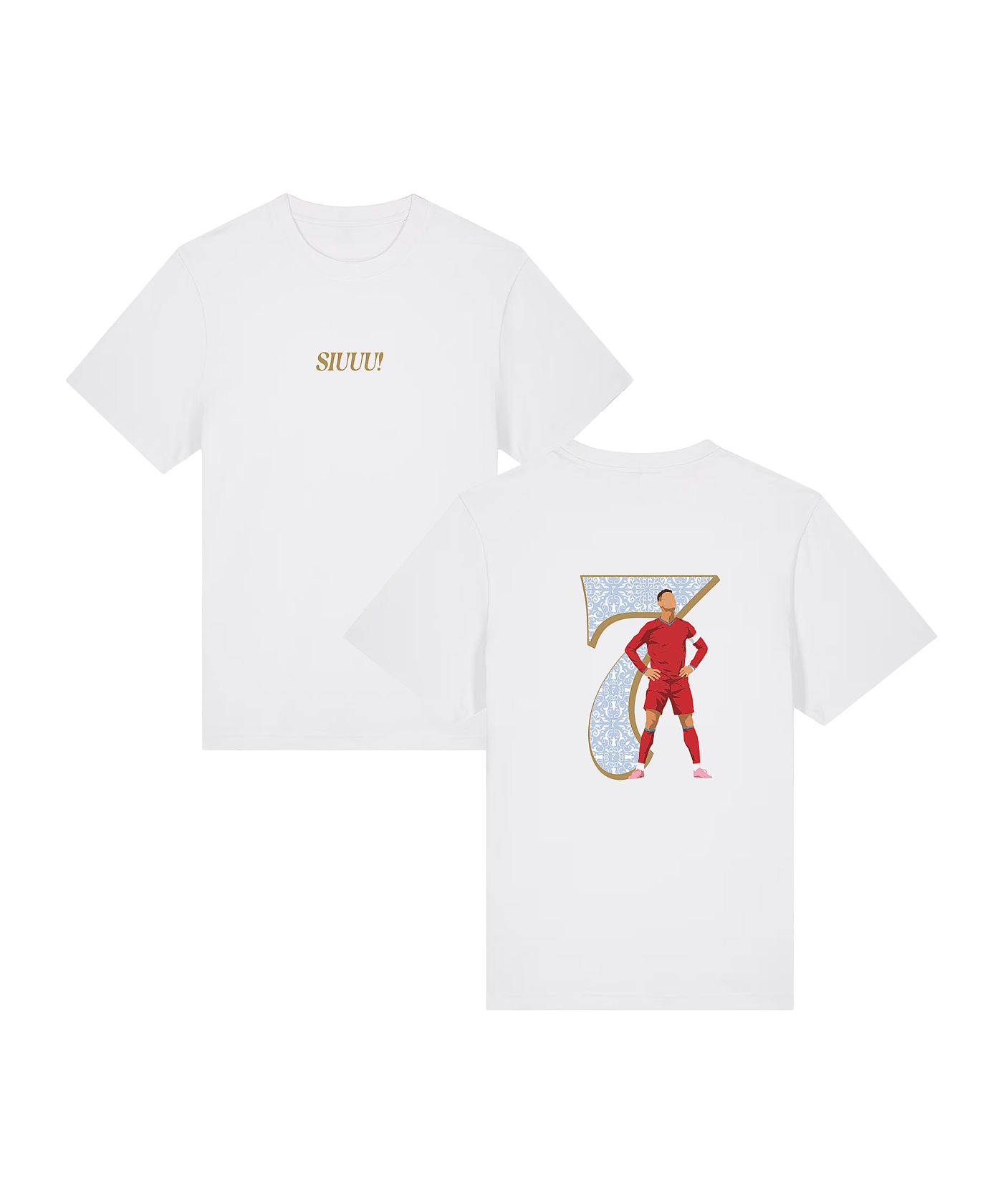 11teamsports Portugal "SIUUU!" T-Shirt WM 2026 Weiß - weiss
