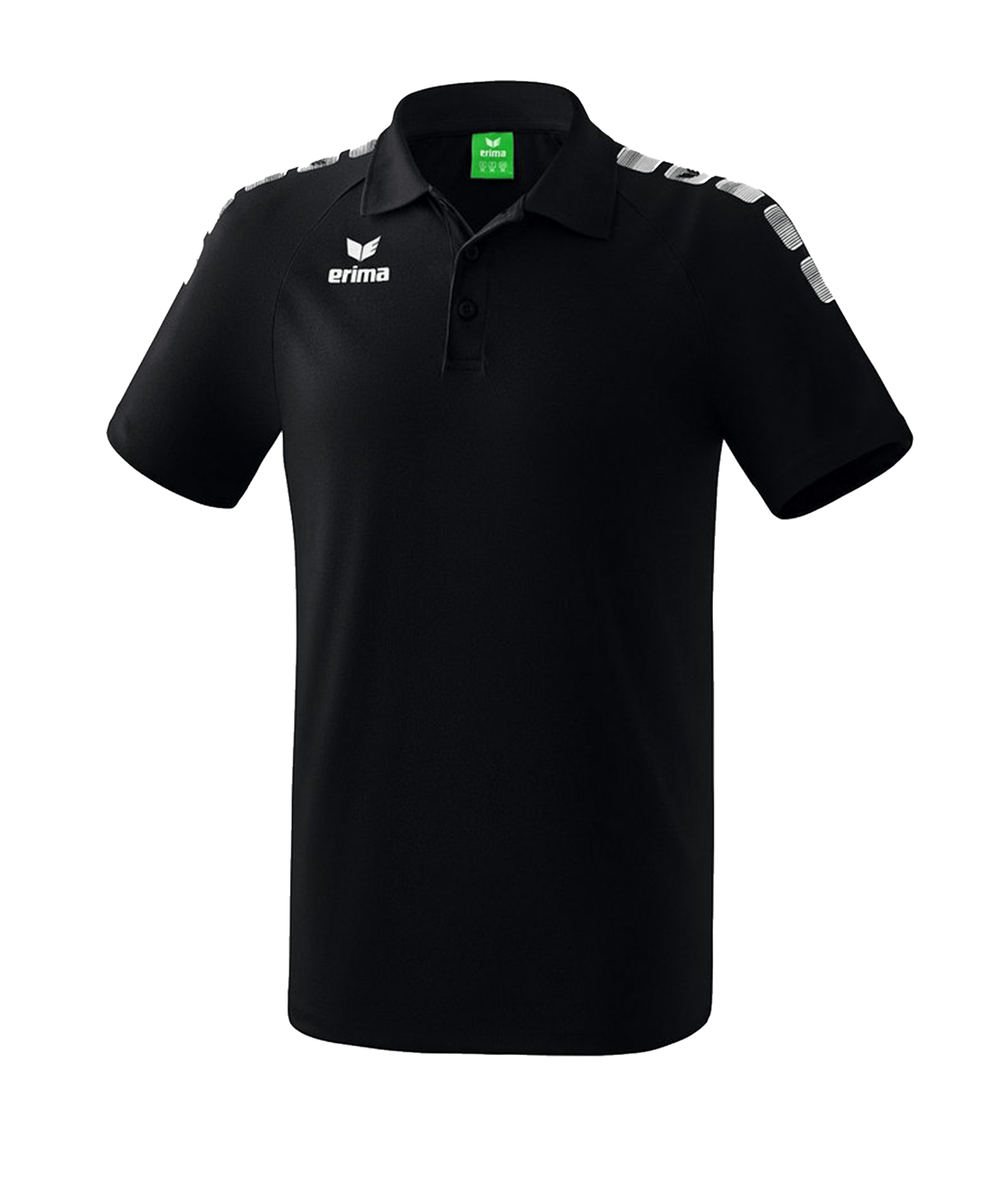 Erima Essential 5-C Poloshirt Schwarz Weiss - schwarz