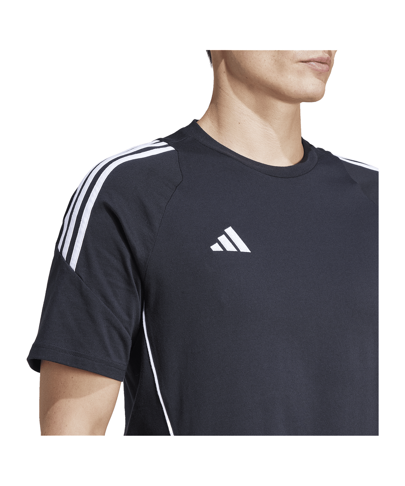 adidas Tiro 24 T-Shirt Schwarz Weiss Tall Größe - schwarz