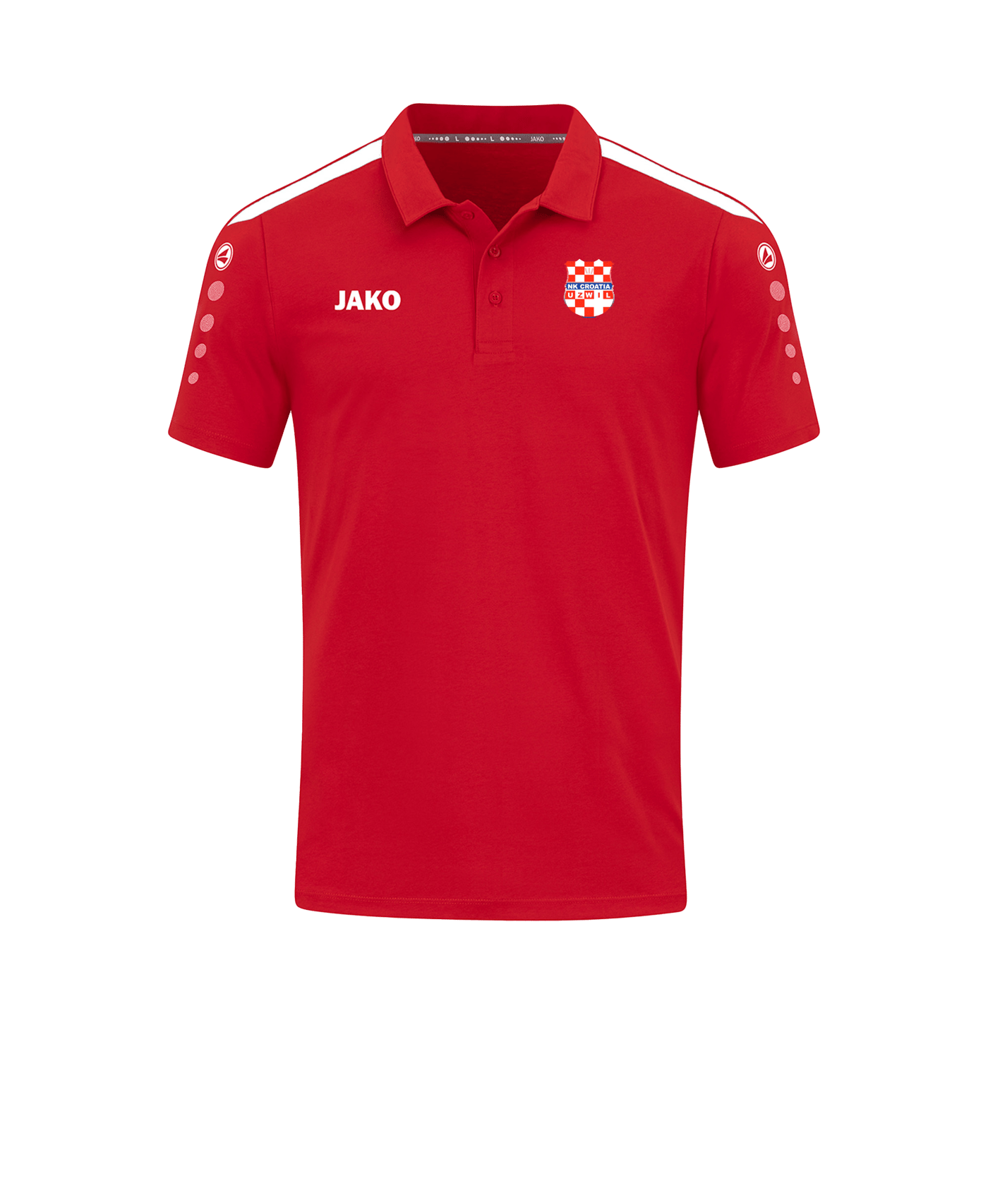 JAKO Power Poloshirt Rot Weiss F100