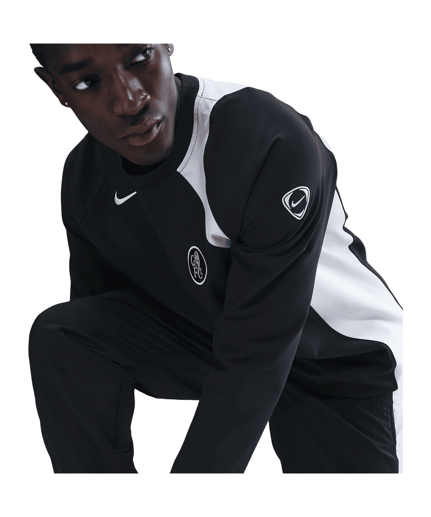 Nike FC Chelsea London T90 Sweatshirt Schwarz F010 - schwarz