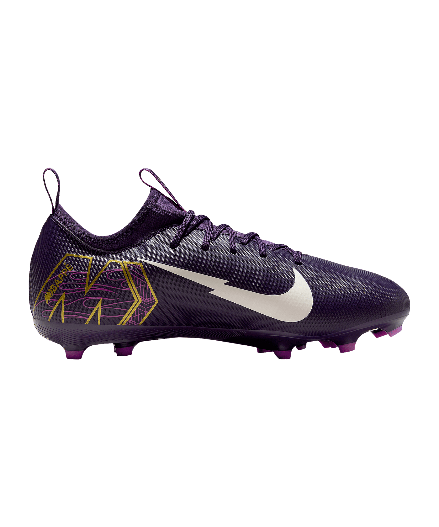 Nike Jr Air Zoom Mercurial Vapor XVI Academy FG/MG Kylian Mbappe Signature Kids Lila F500 - lila