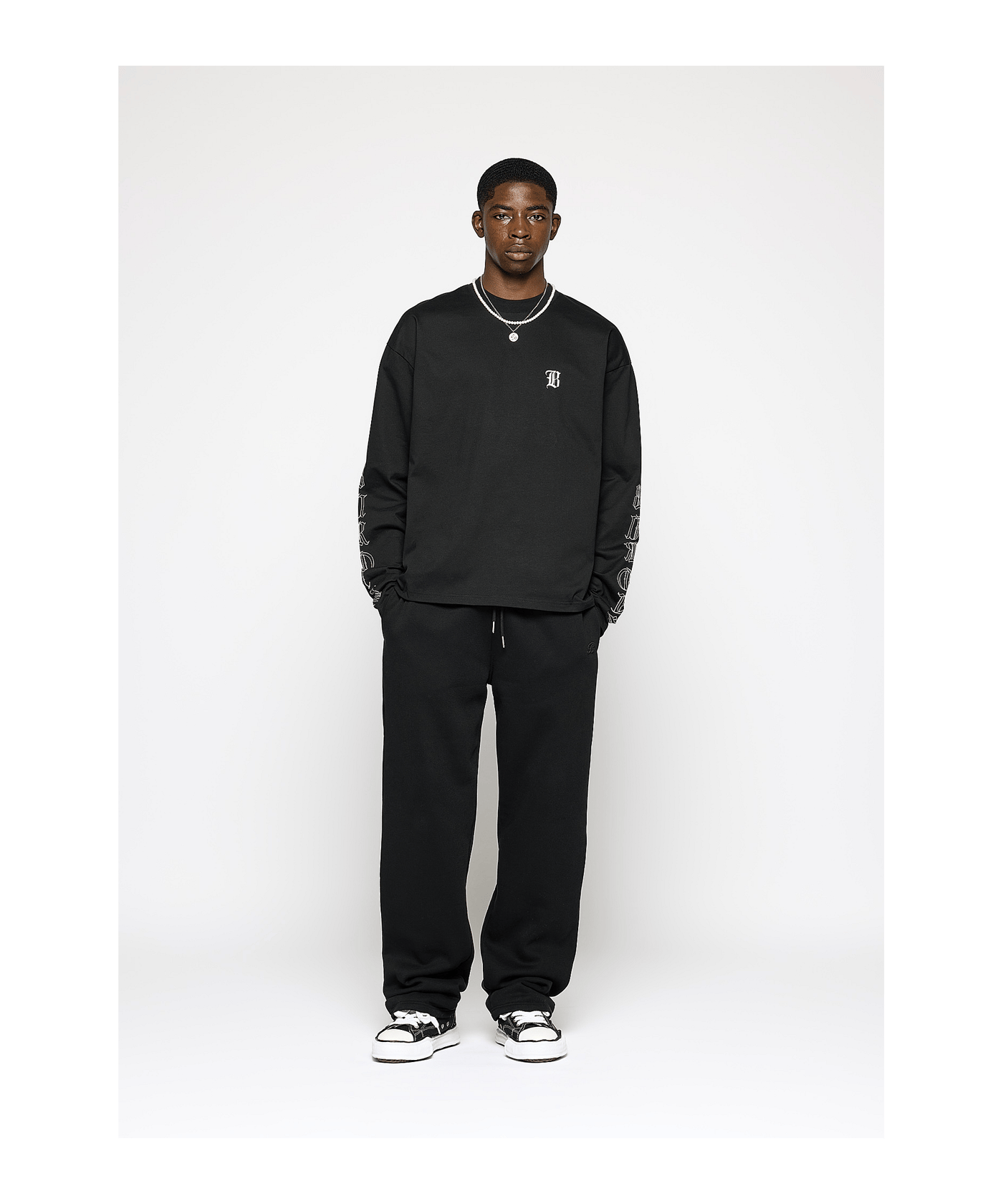Burocs Basic Wide Jogginghose Schwarz - schwarz