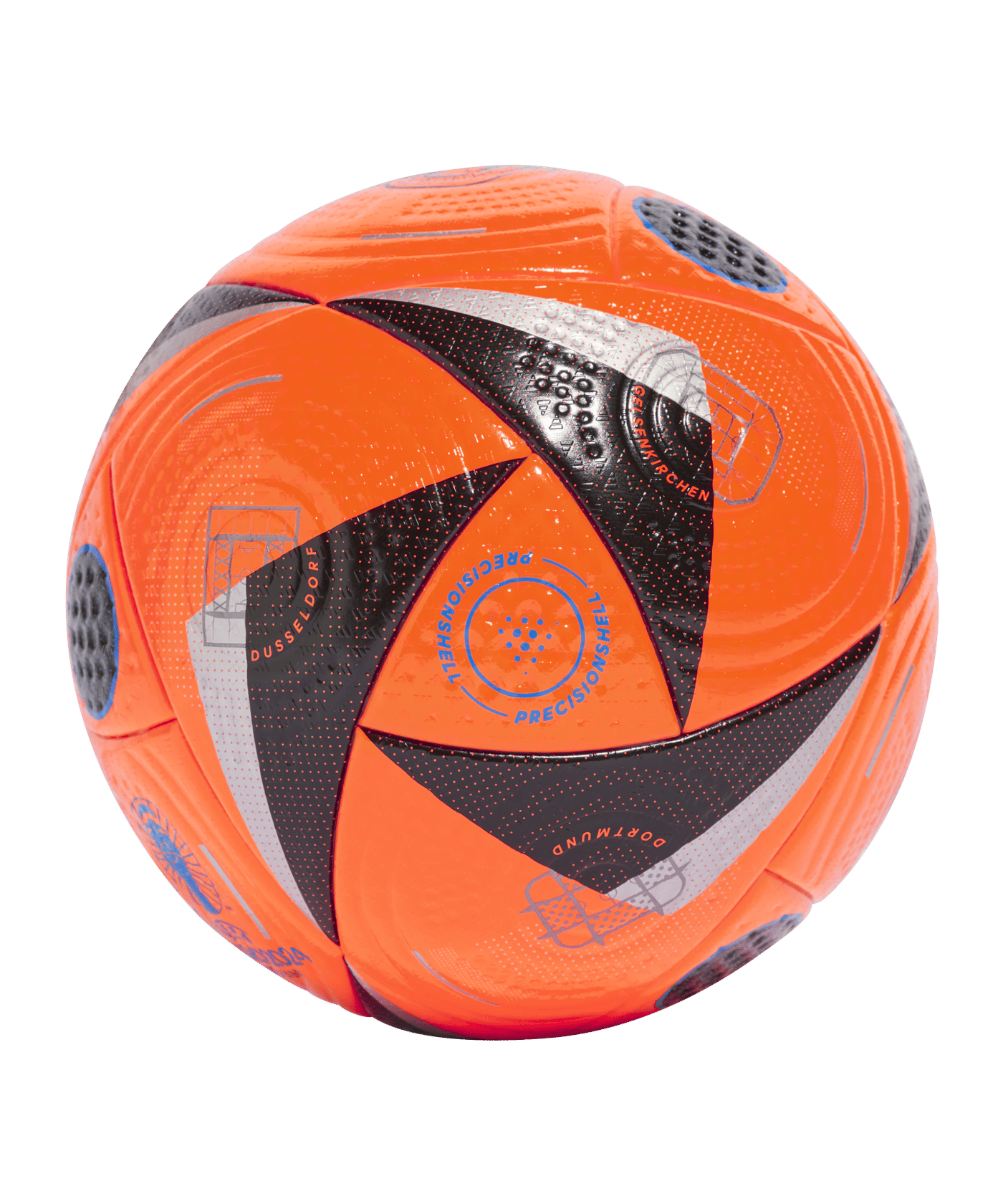 adidas Fussballliebe Pro Winter Spielball EM 2024 Orange Schwarz Blau - orange