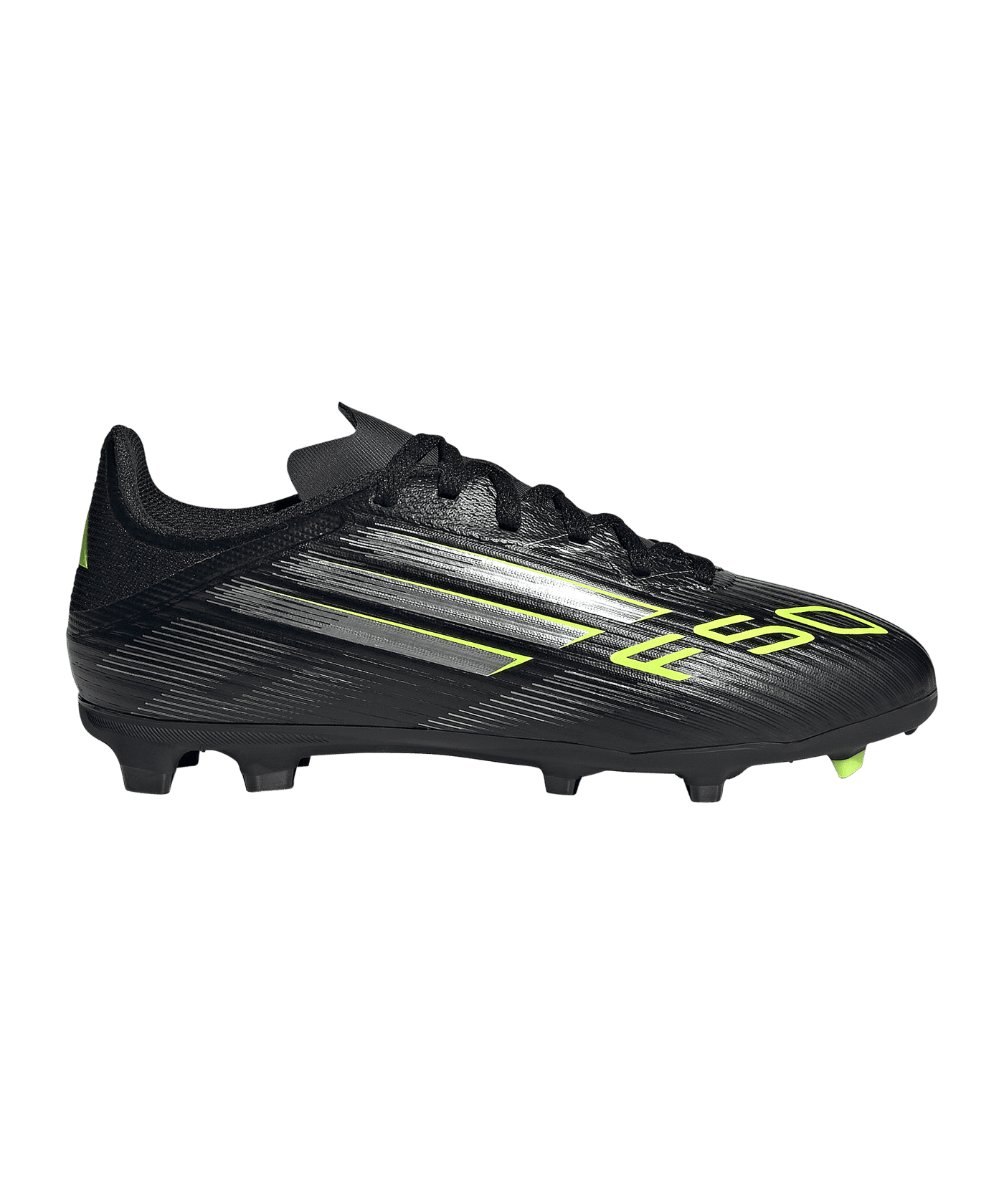 adidas F50 League FG/MG Electric Stealth Kids Schwarz - schwarz