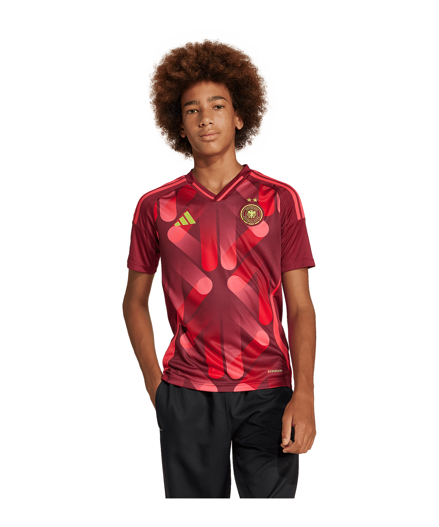 adidas Deutschland Trikot Auswärts EM 2025 Kids Rot - rot
