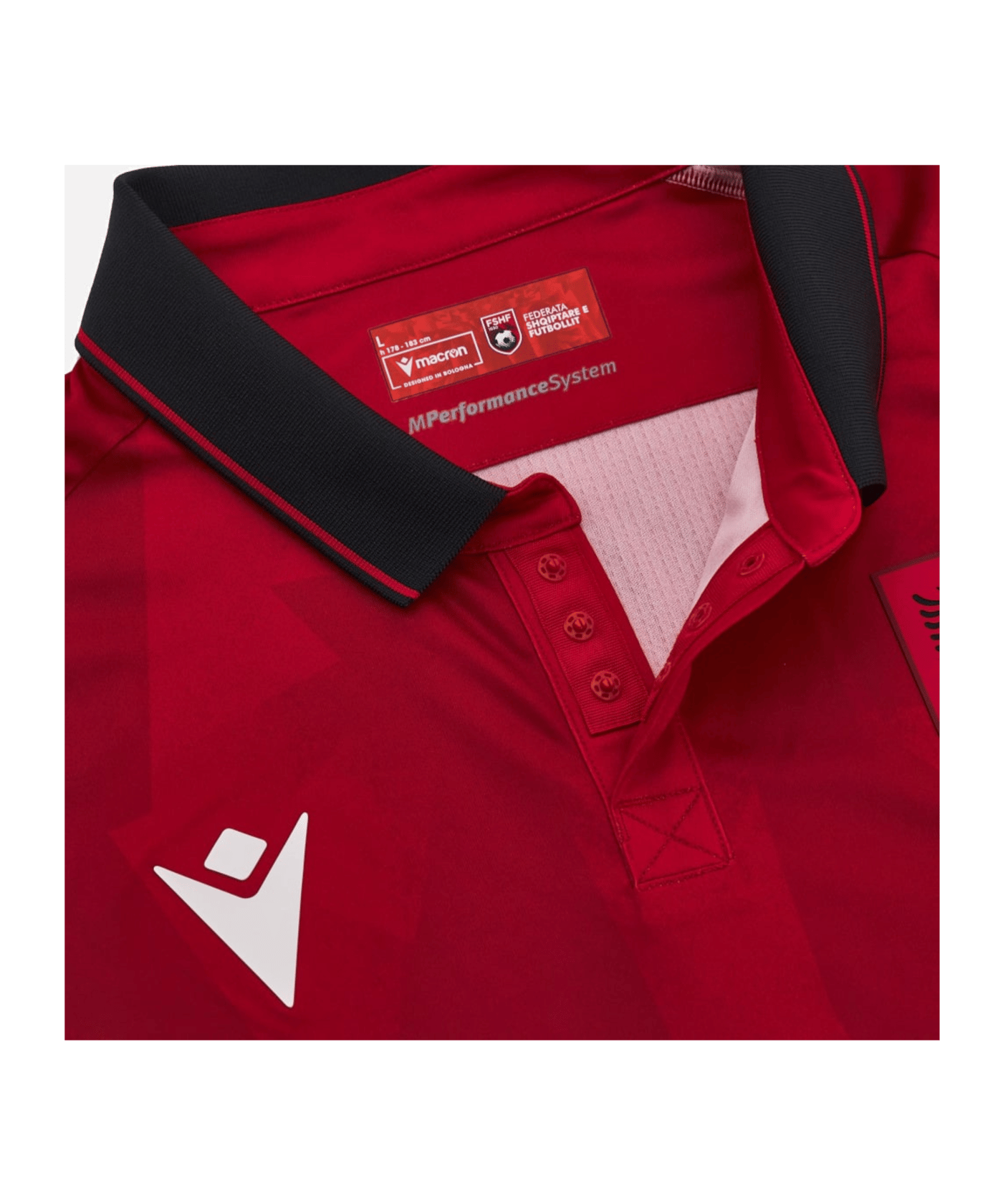 Macron Albanien Trikot Home 2023 Kids Rot - rot