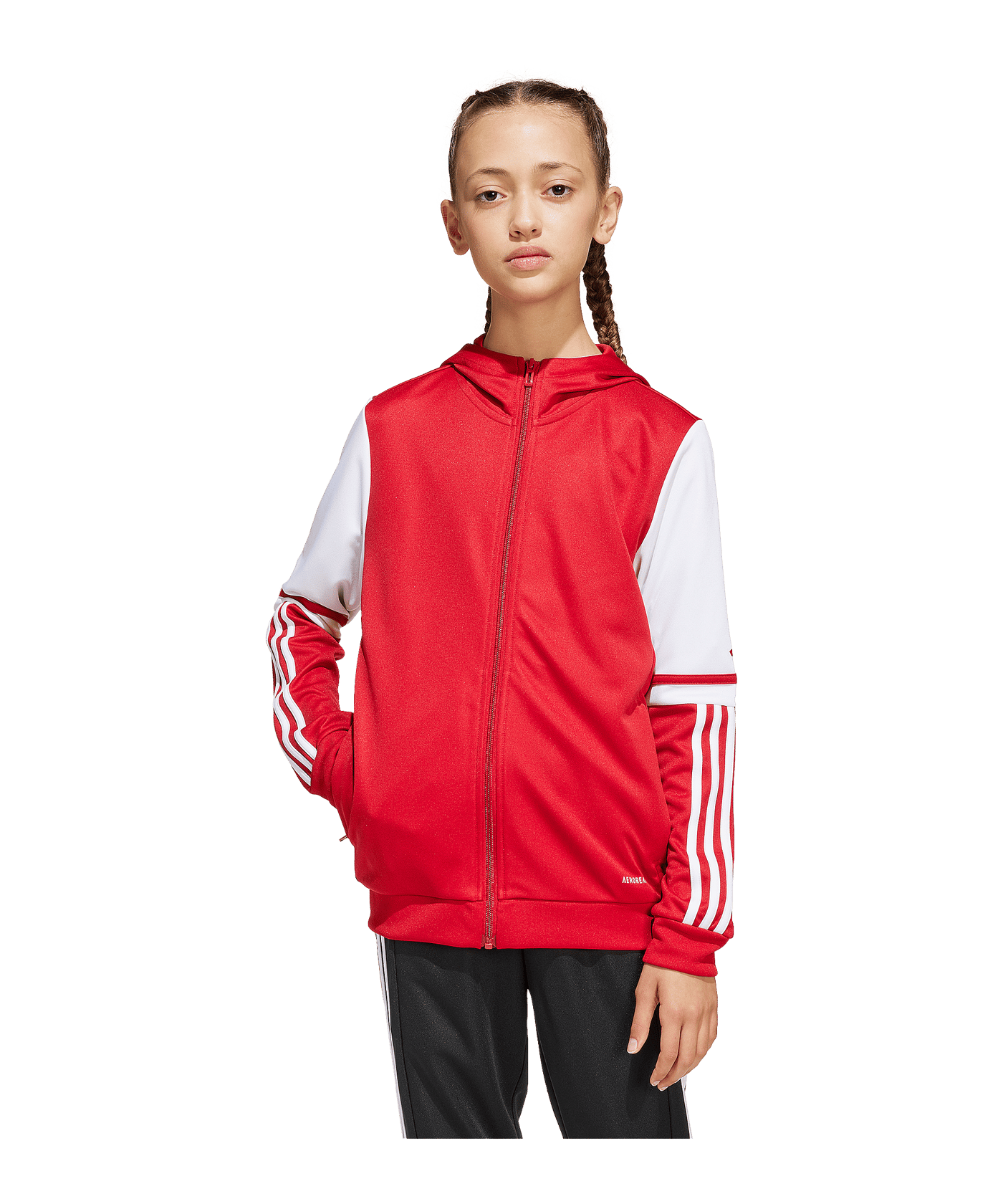 adidas Squadra 25 Kapuzenjacke Kids Rot - rot
