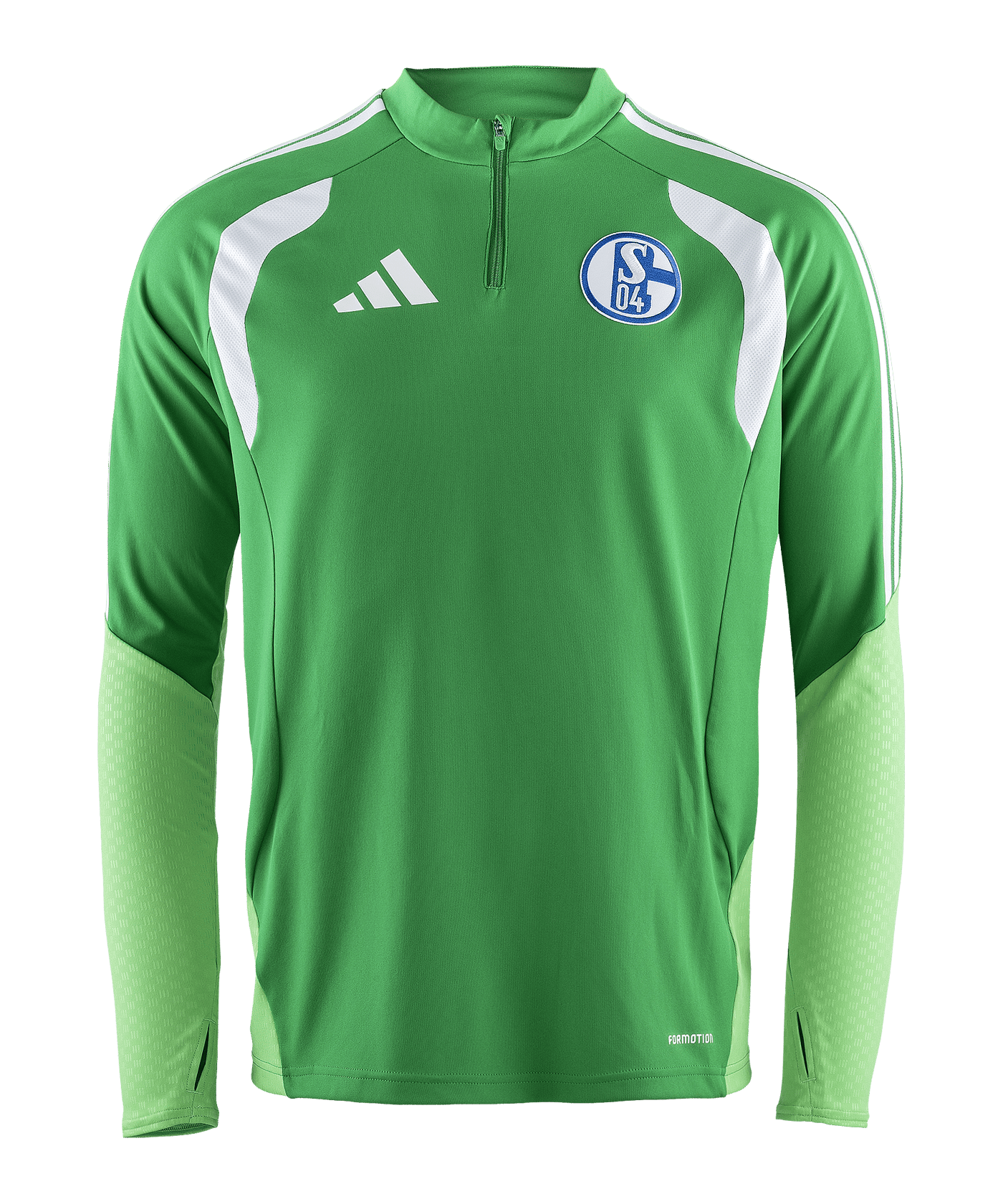 adidas FC Schalke 04 Team Training Zip Top Grün - gruen
