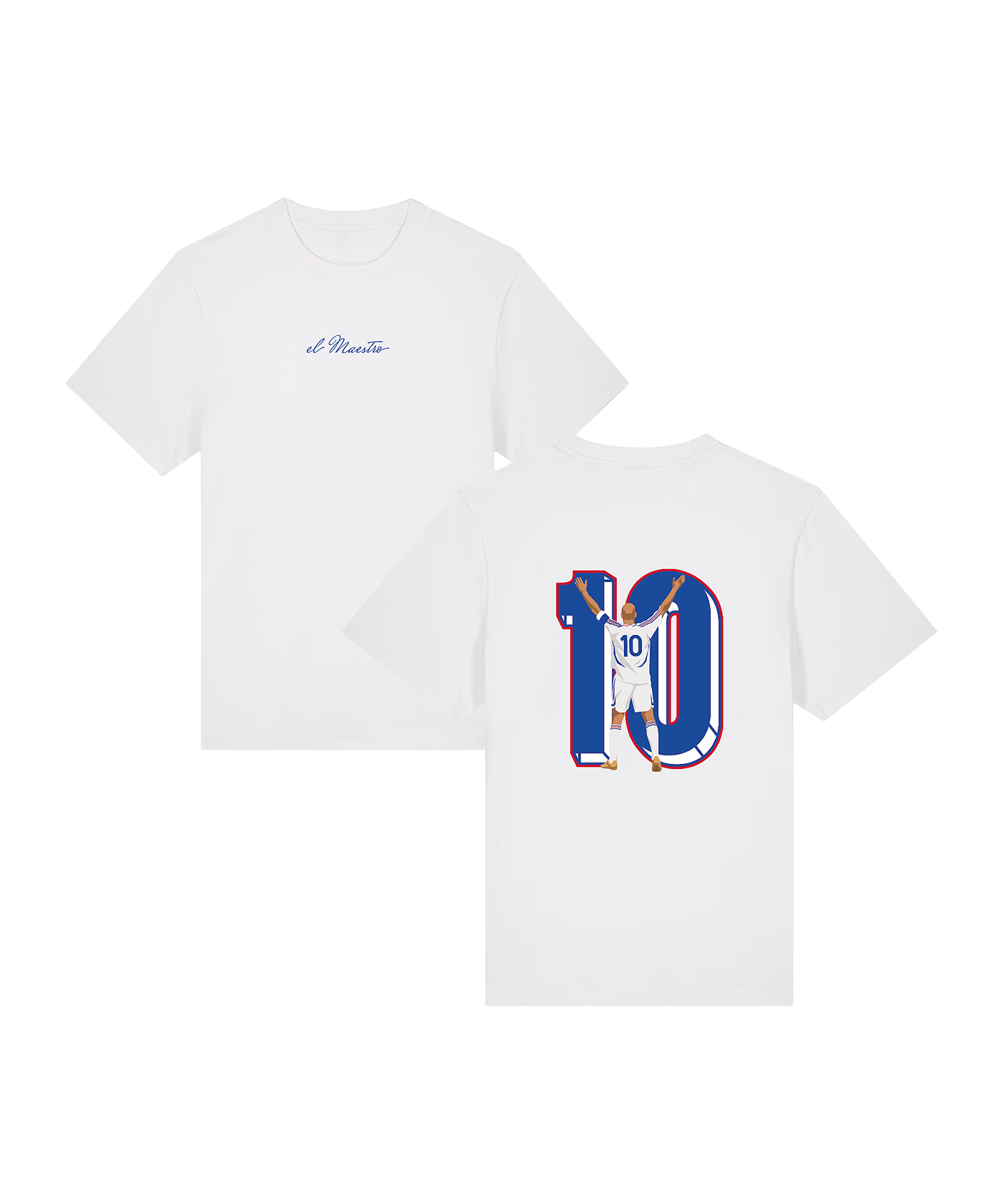 11teamsports Frankreich "el Maestro" T-Shirt Weiß - weiss