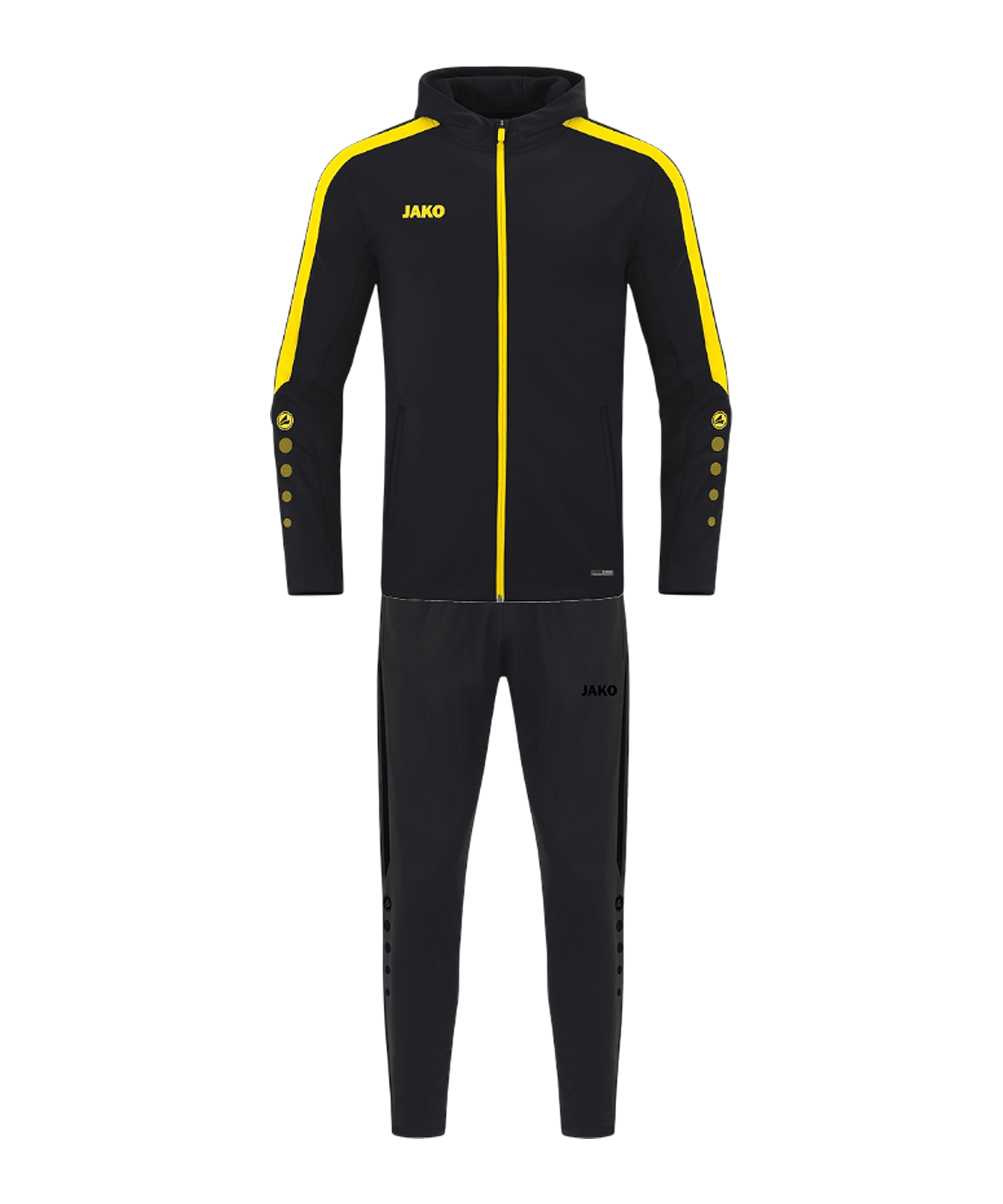 JAKO Power mit Kapuze Trainingsanzug Kids Schwarz F803 - schwarz