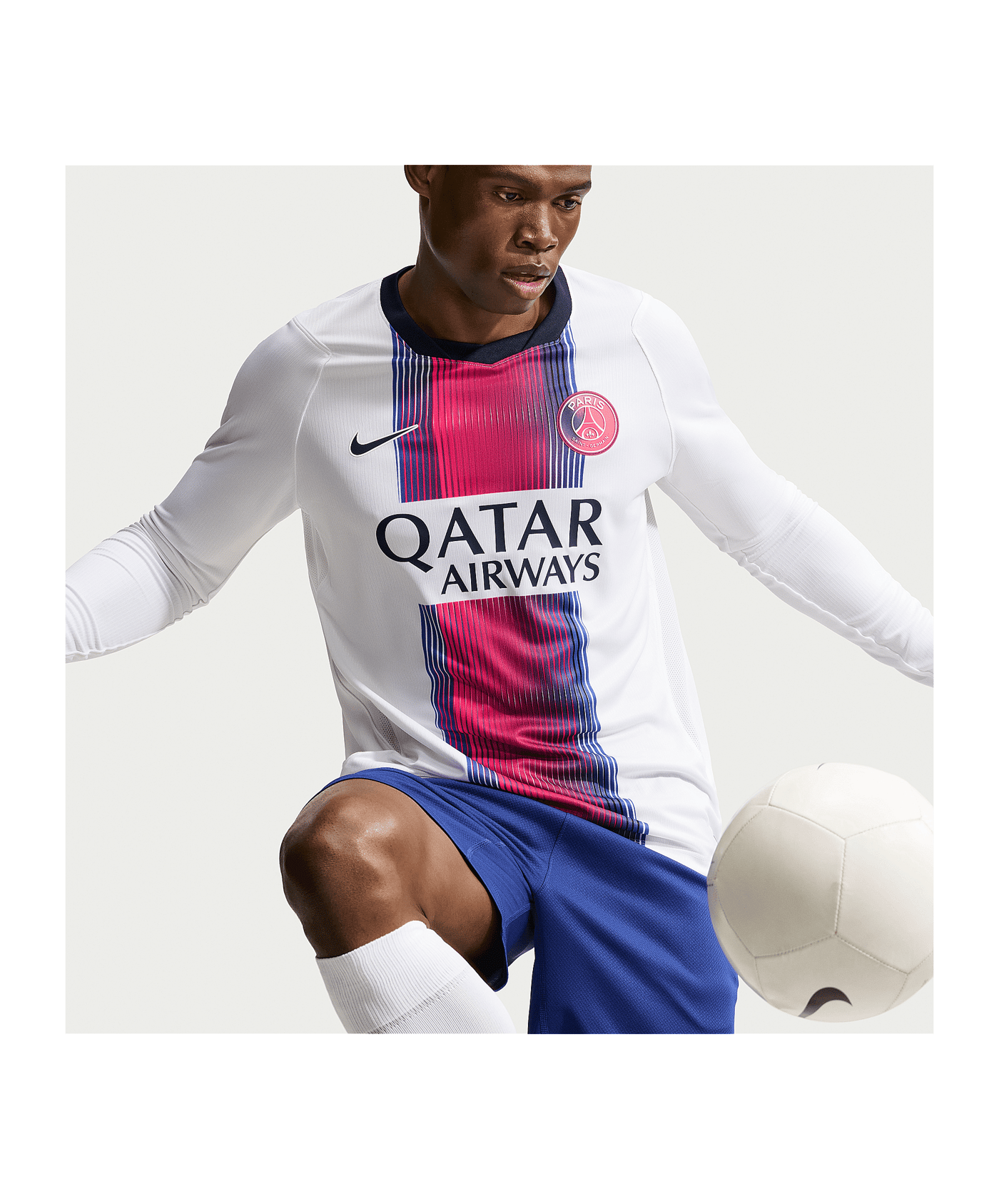 Nike Paris Saint-Germain Trikot Langarm Away 2026/2027 Weiß F101 - weiss