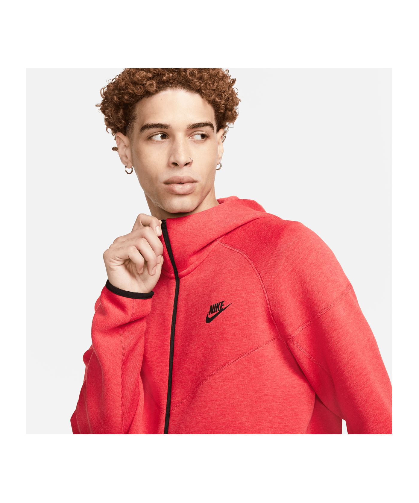 Nike Tech Windrunner Jacke Rot Schwarz F672 - rot