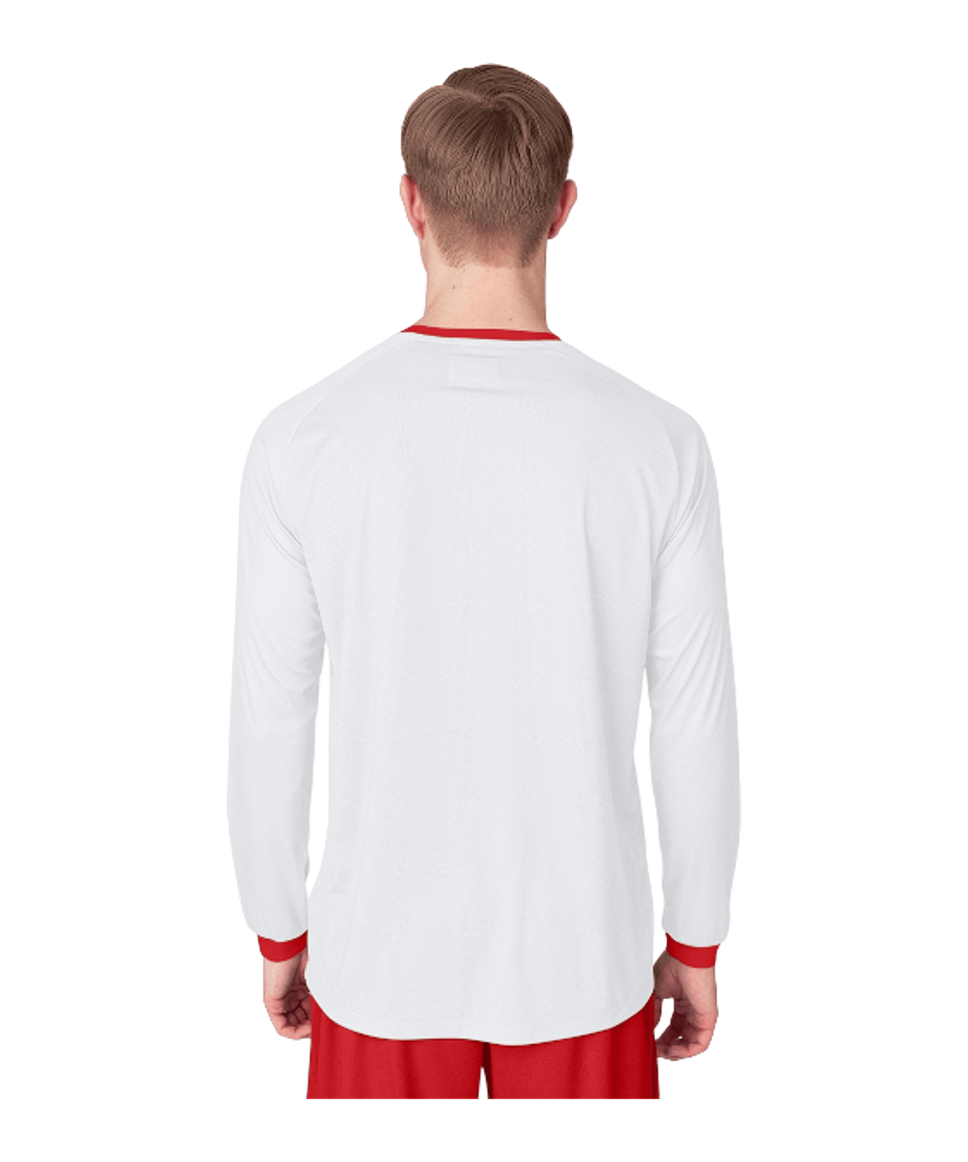 JAKO Inter Trikot Langarm Weiss Rot F011 - weiss