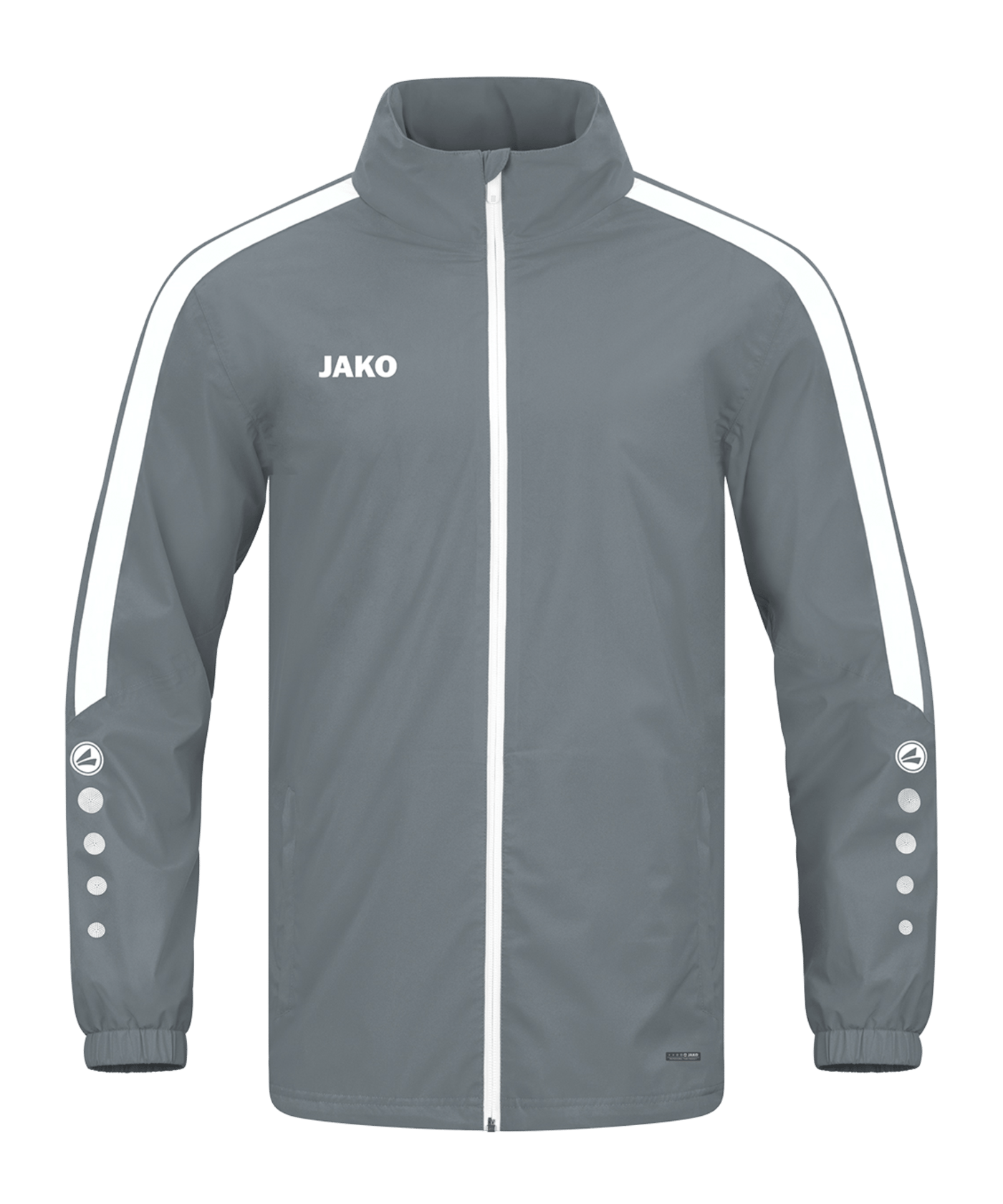 JAKO Power Allwetterjacke Kids Grau Weiss F840 - grau