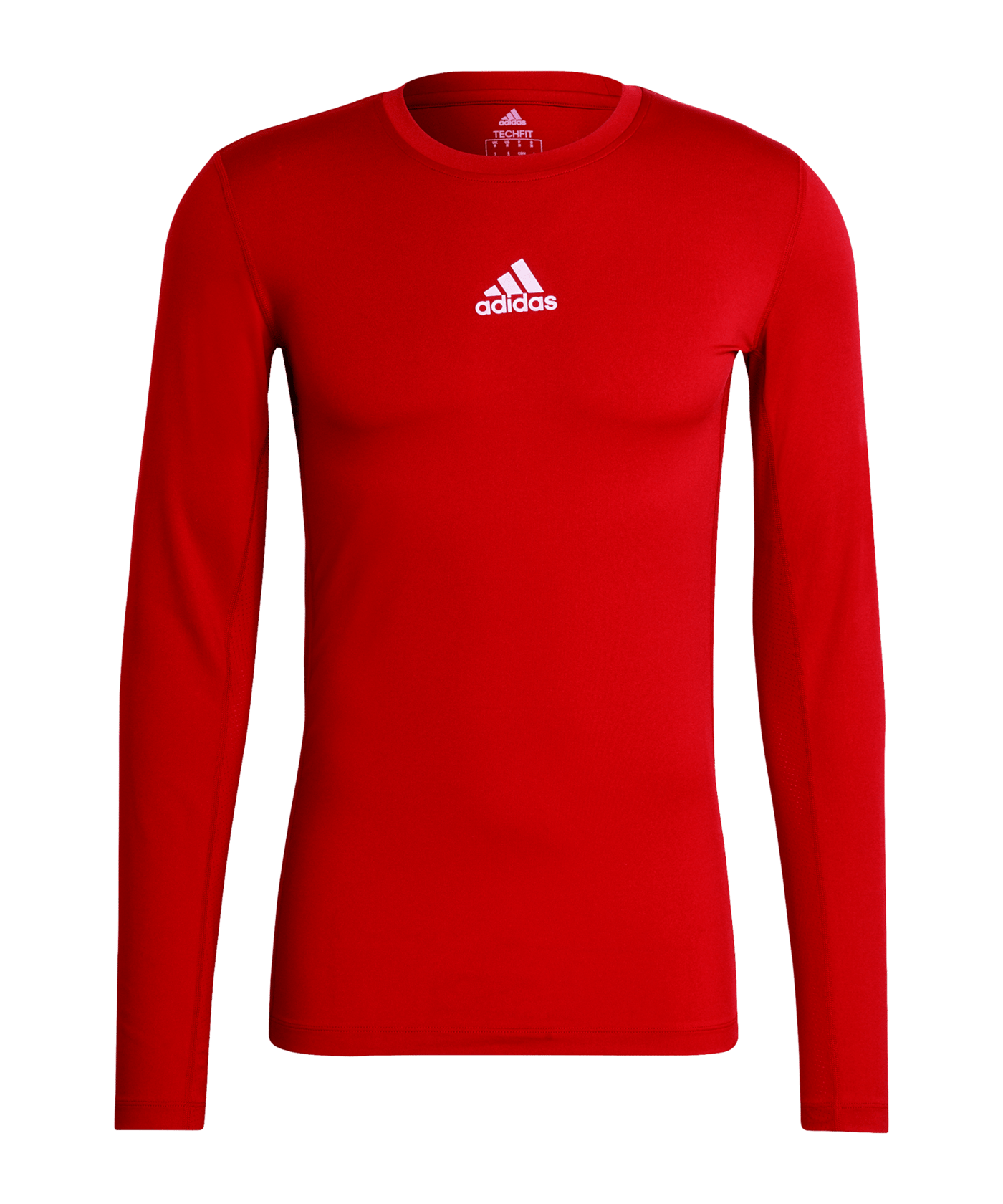 adidas Techfit Shirt langarm Rot - rot