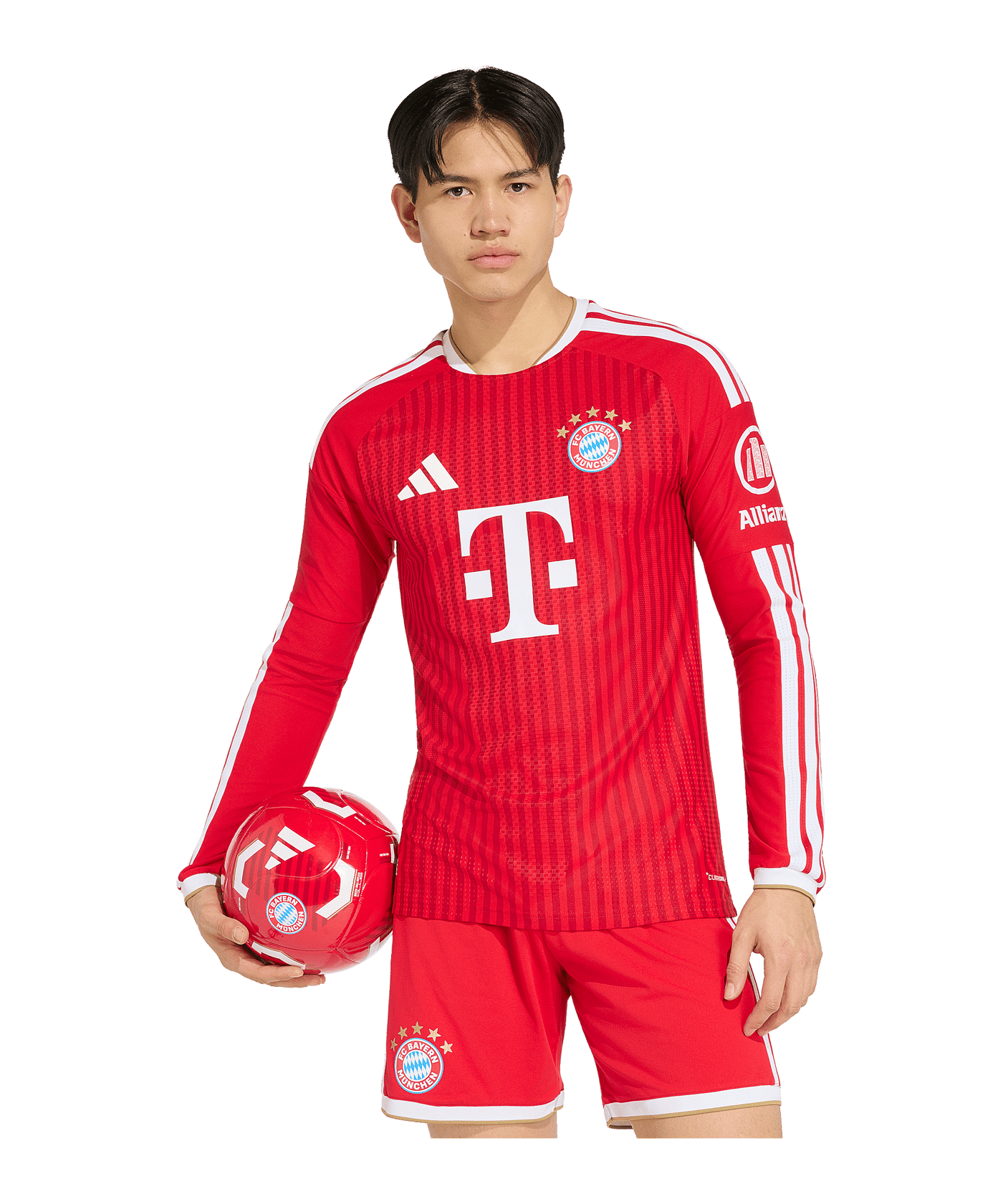 adidas FC Bayern München Authentic Trikot Langarm Home 2026/2027 Rot - rot