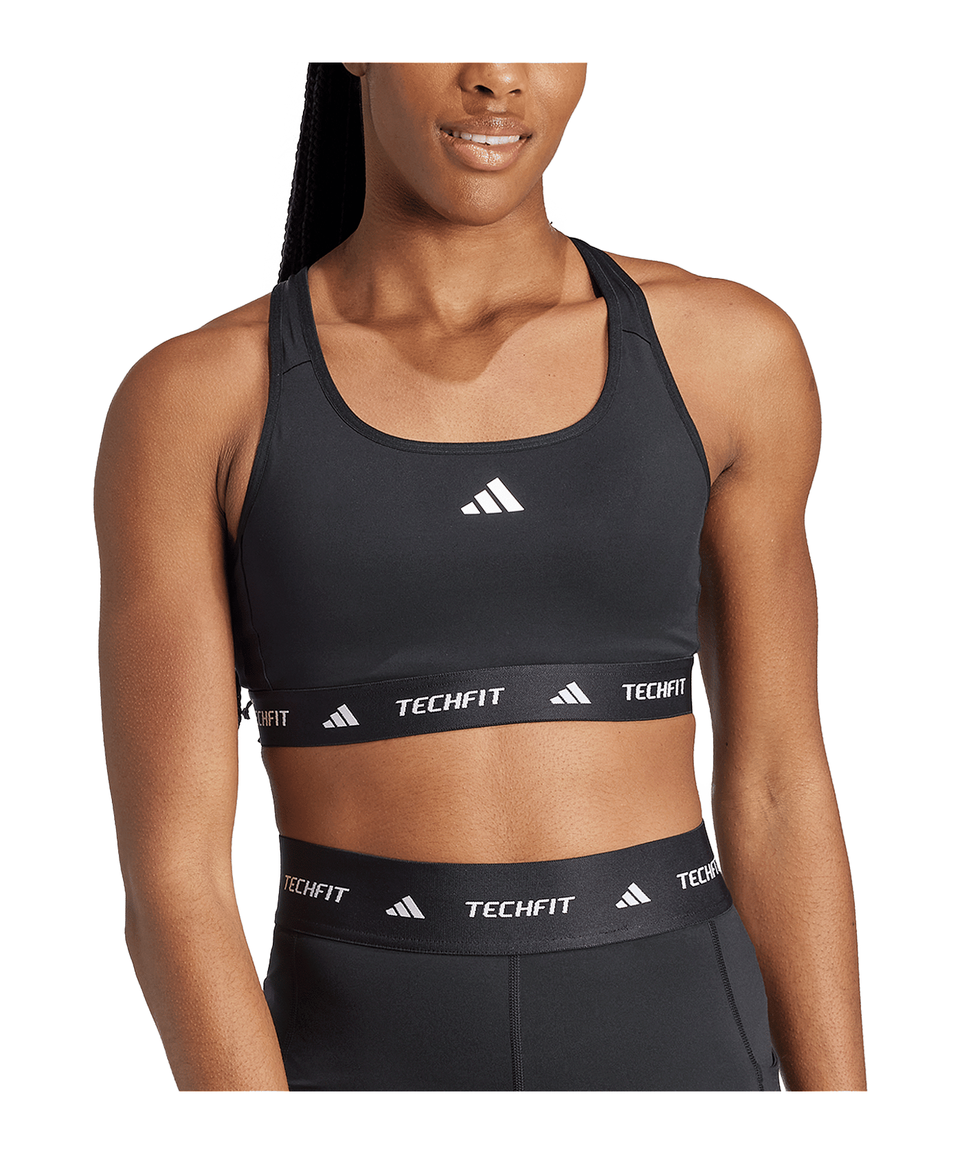adidas Sport-BH Damen Schwarz - schwarz