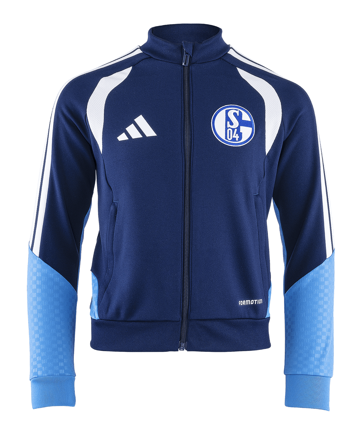adidas FC Schalke 04 Team Trainingsjacke Kids Blau - blau