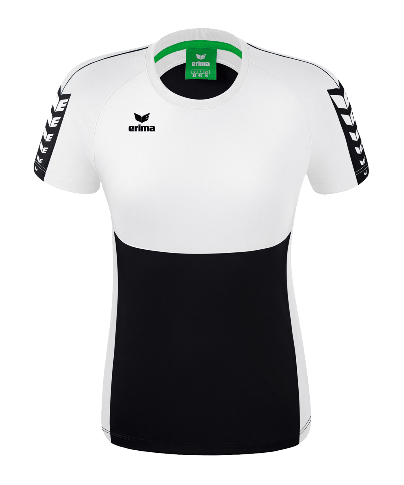 Erima Six Wings T-Shirt Damen Schwarz Weiss - schwarz