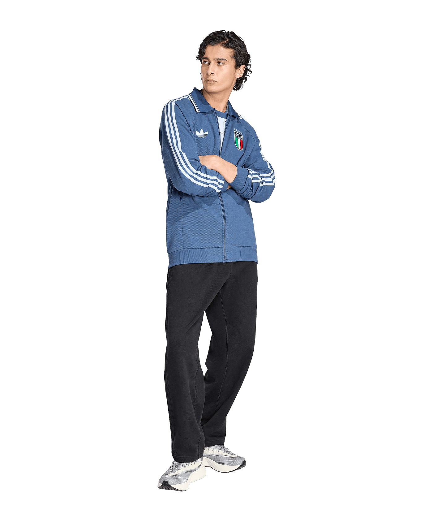 adidas FIGC Italien Anthem Jacke Blau - blau