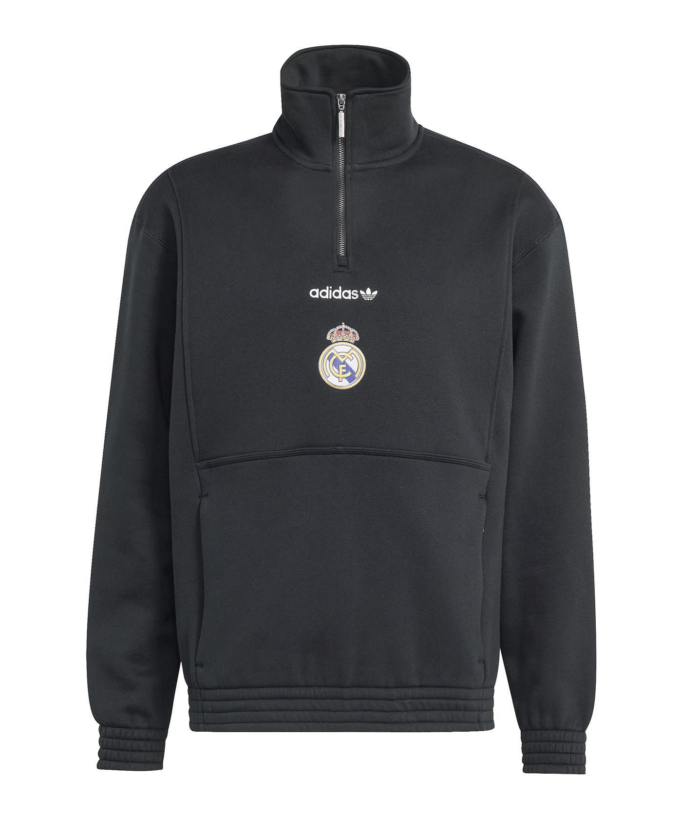 adidas Real Madrid Zip Top Schwarz - schwarz